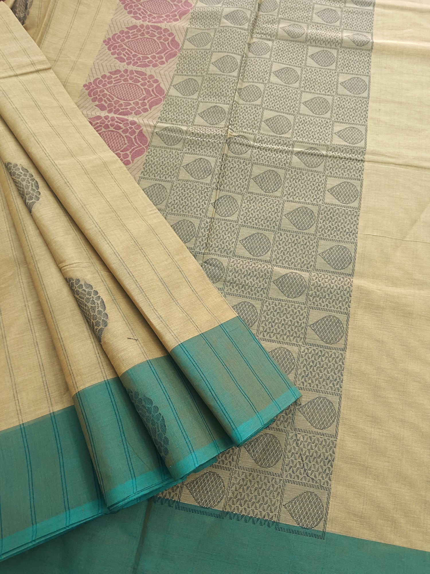 Negamam Cotton Saree - Dark Tussar - NC35
