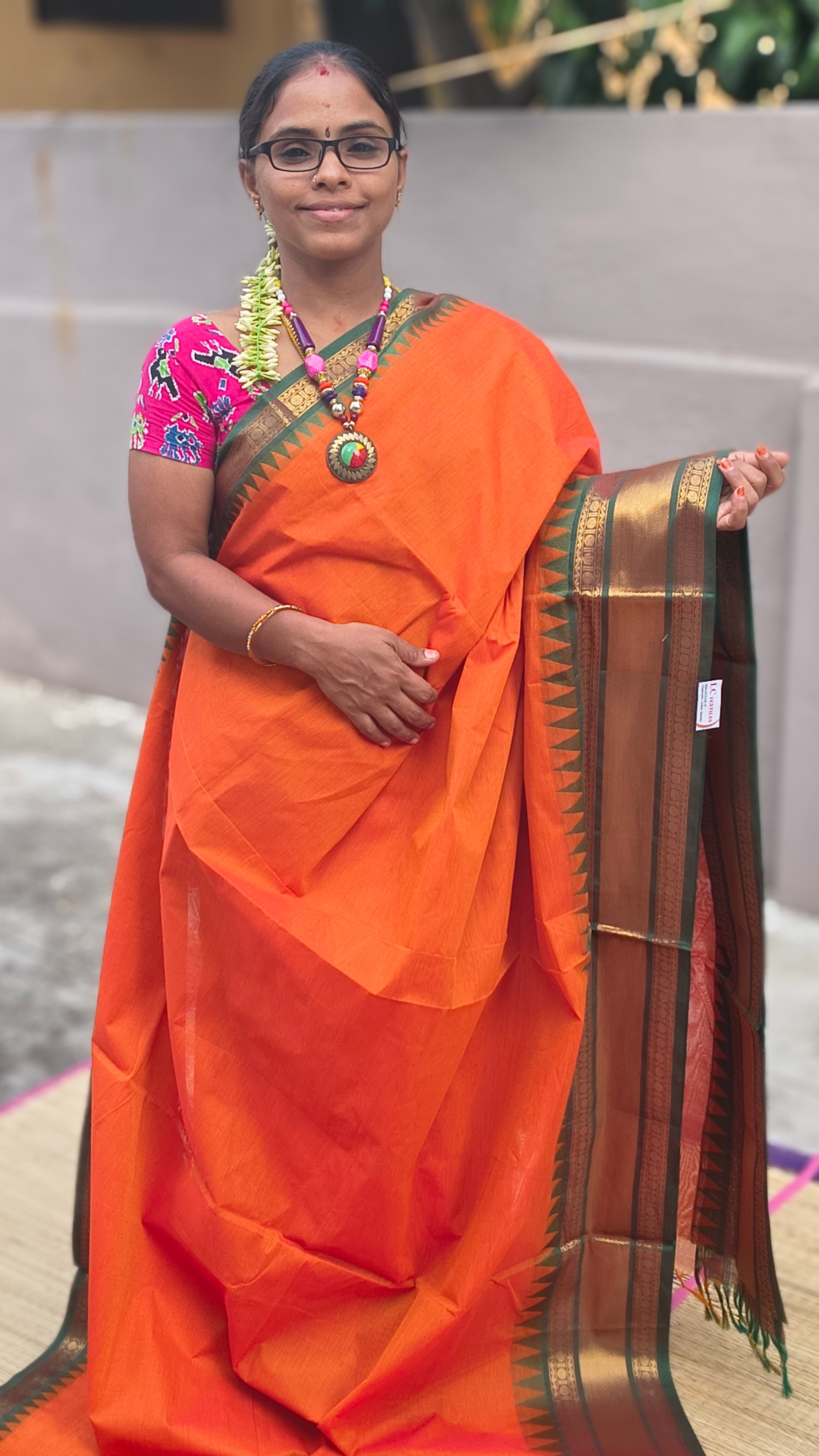 Kanchi Cotton - Festival Fusion -sunset orange- KCFP135