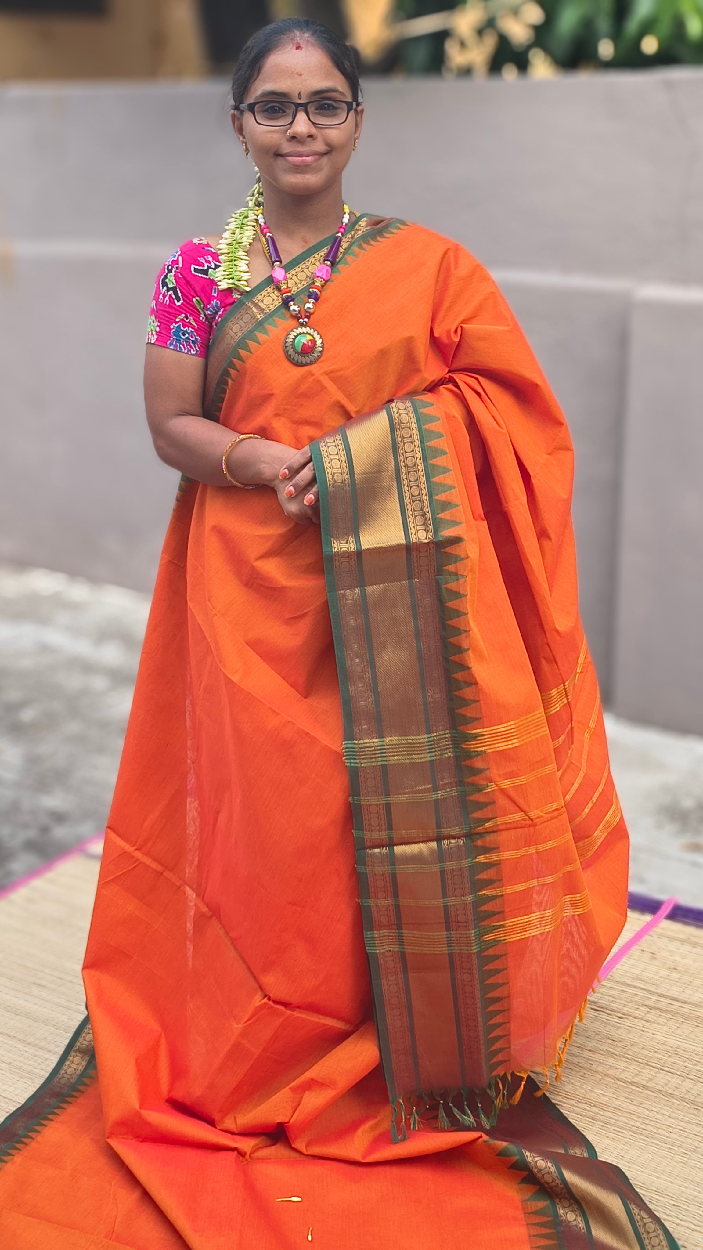 Kanchi Cotton - Festival Fusion -sunset orange- KCFP135