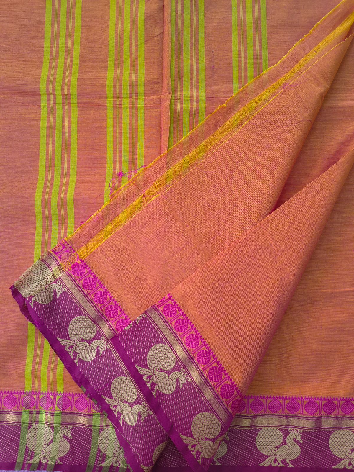 Chettinad Cotton -Daily Wear -Burnt Coral Orange- CDW179