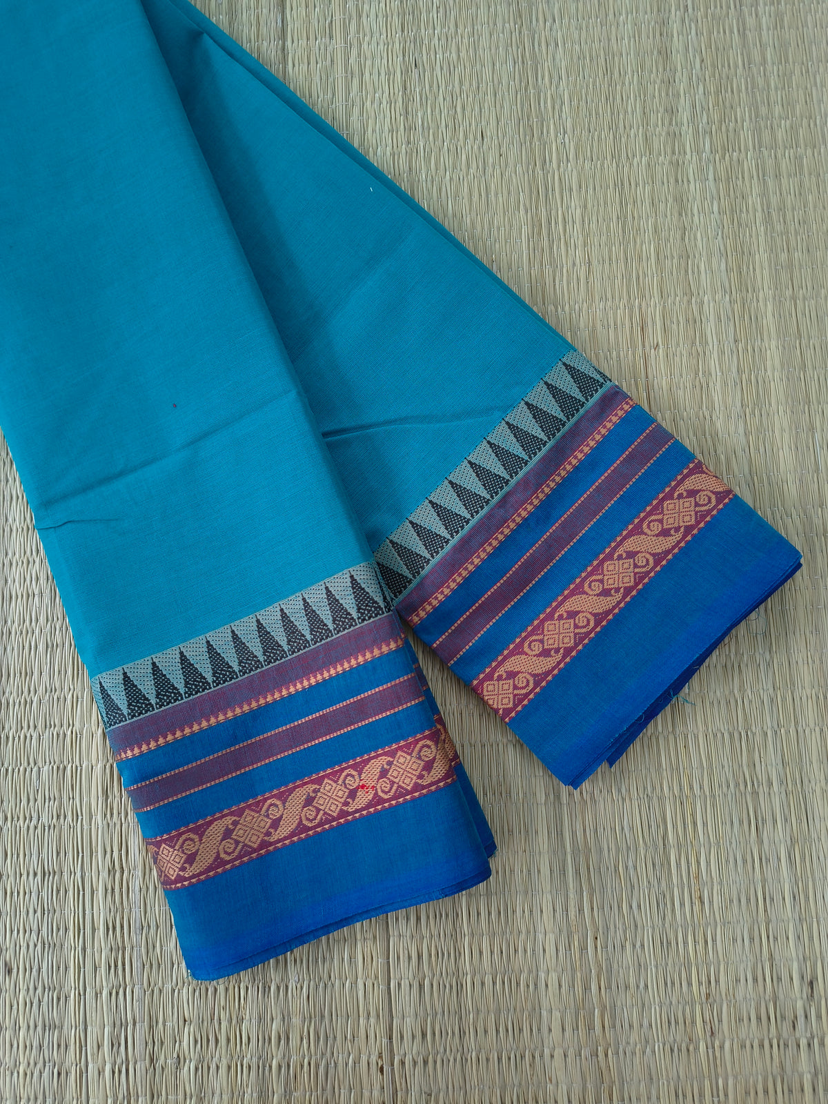 Chettinad Cotton -Daily Wear -Deep turquoise blue- CDW178