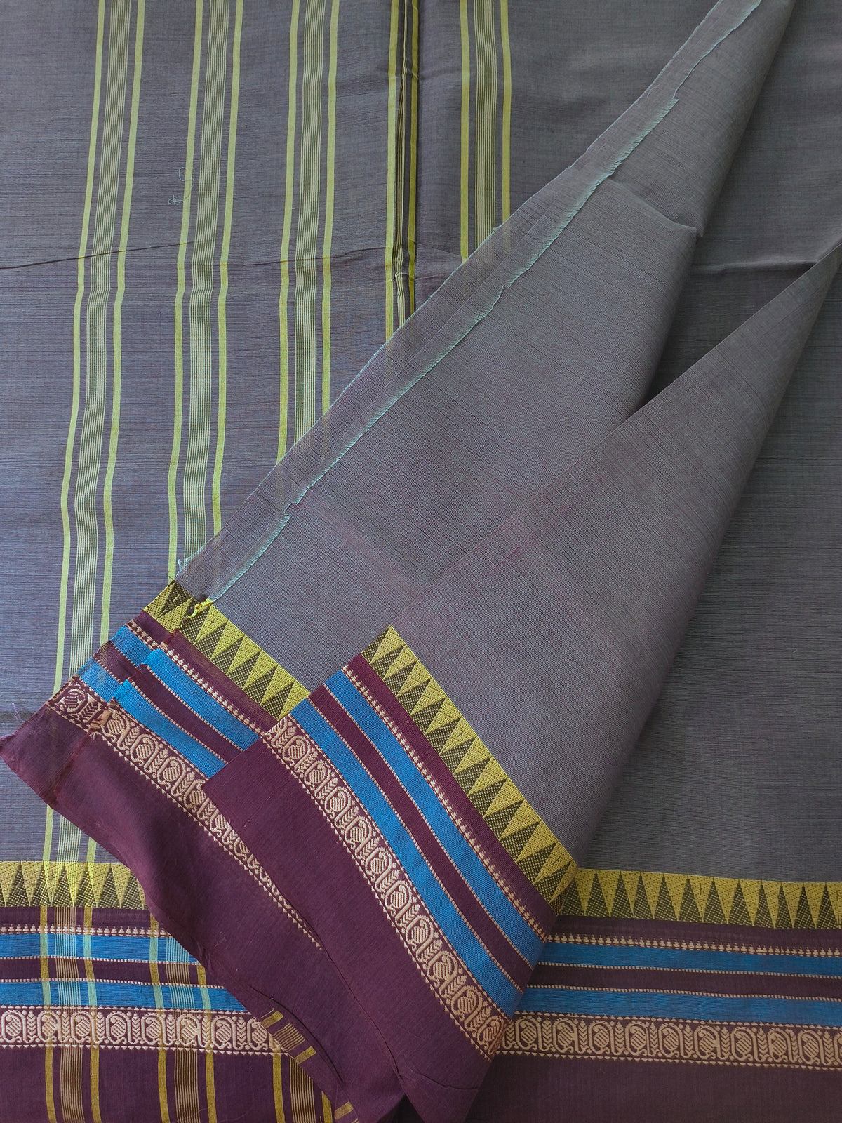 Chettinad Cotton -Daily Wear -smoky Blue grey- CDW165