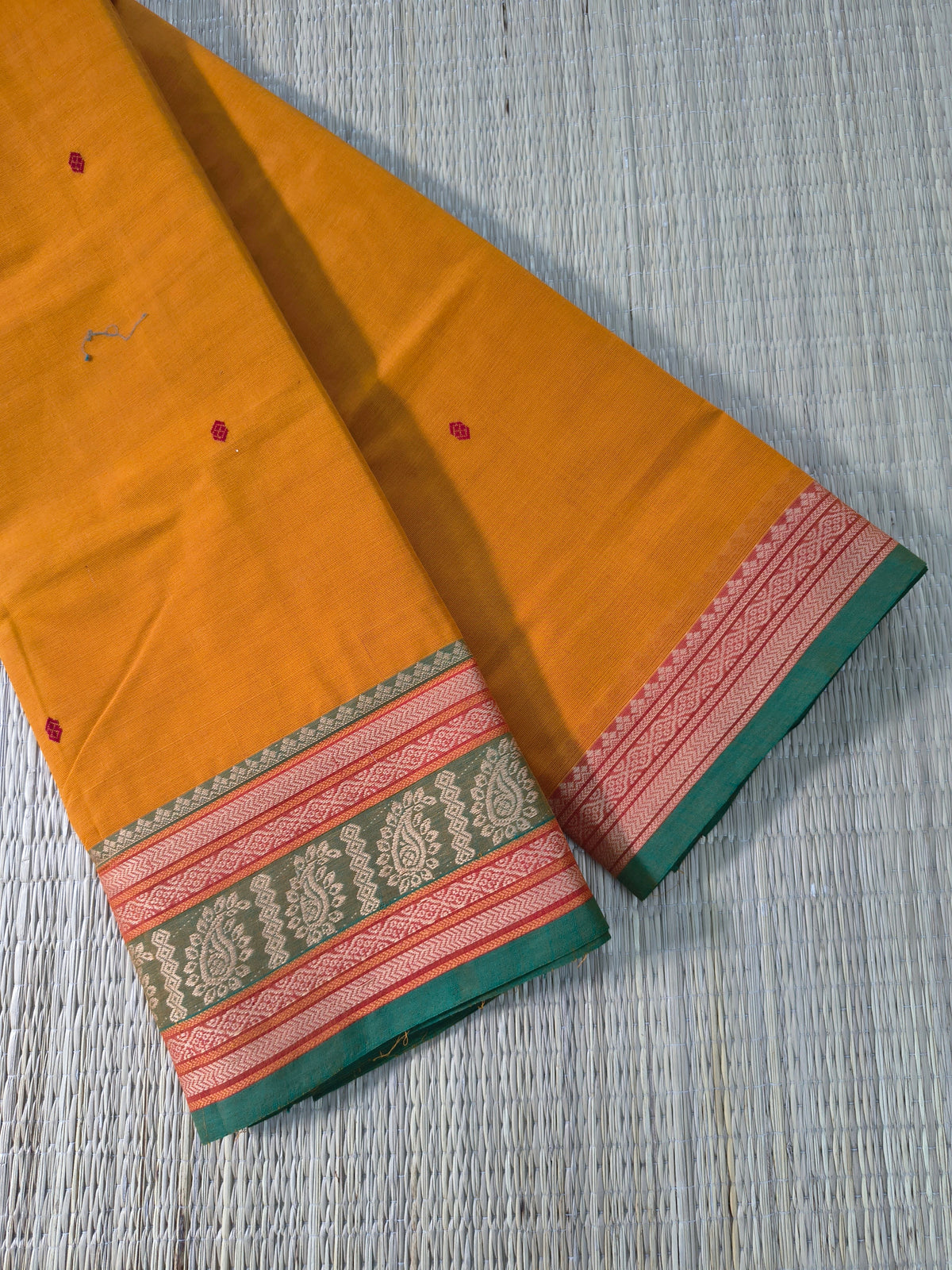 Chettinad Cotton -Office Wear -mustard orange- CCOW113