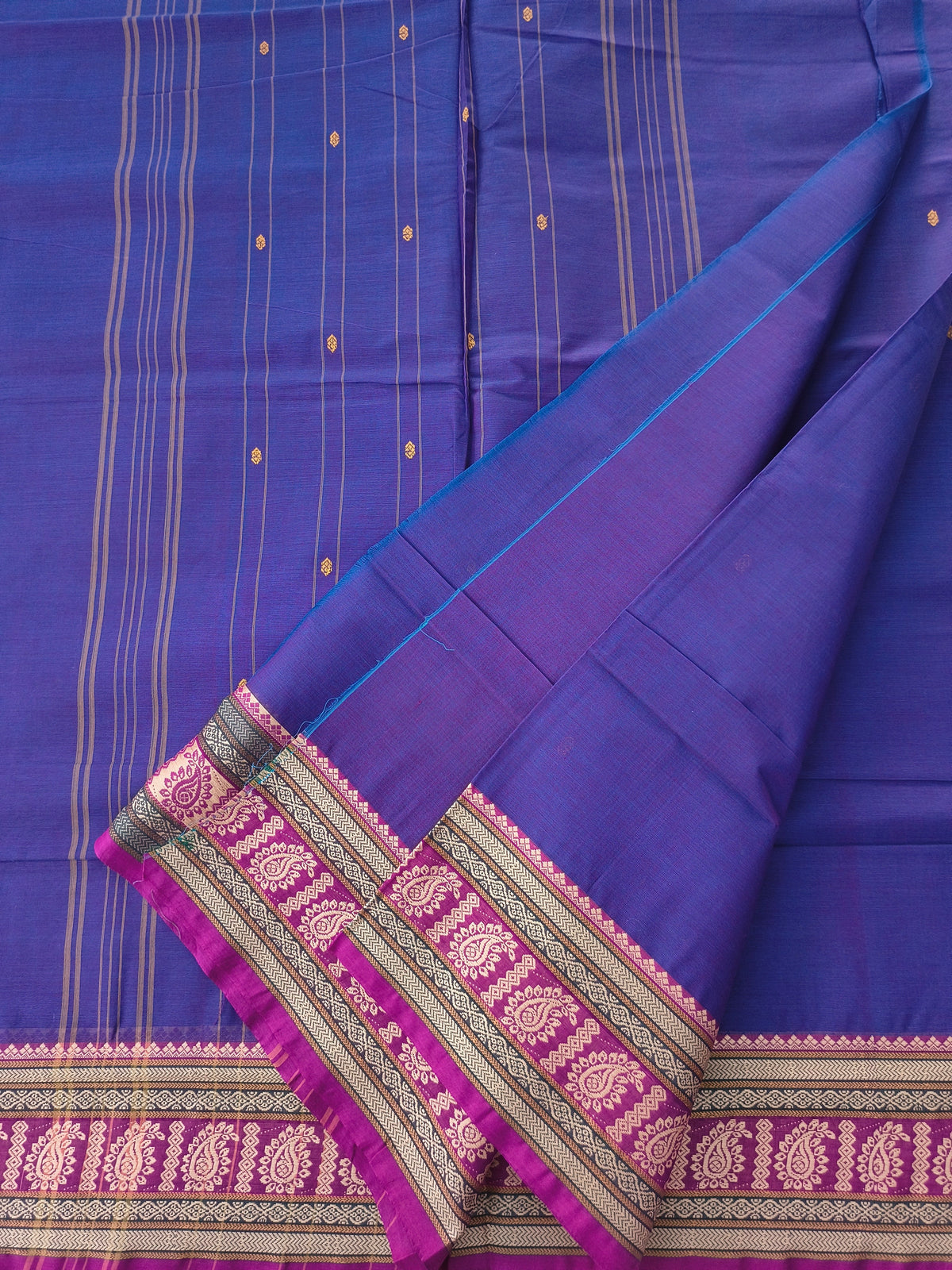 Chettinad Cotton -Office Wear -Deep Indigo Purple- CCOW107