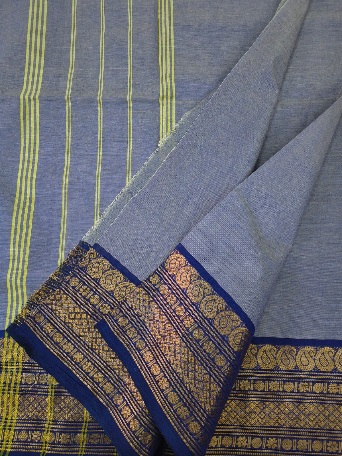 Kanchi Cotton -All day fusion -Bluish grey- KCAF106