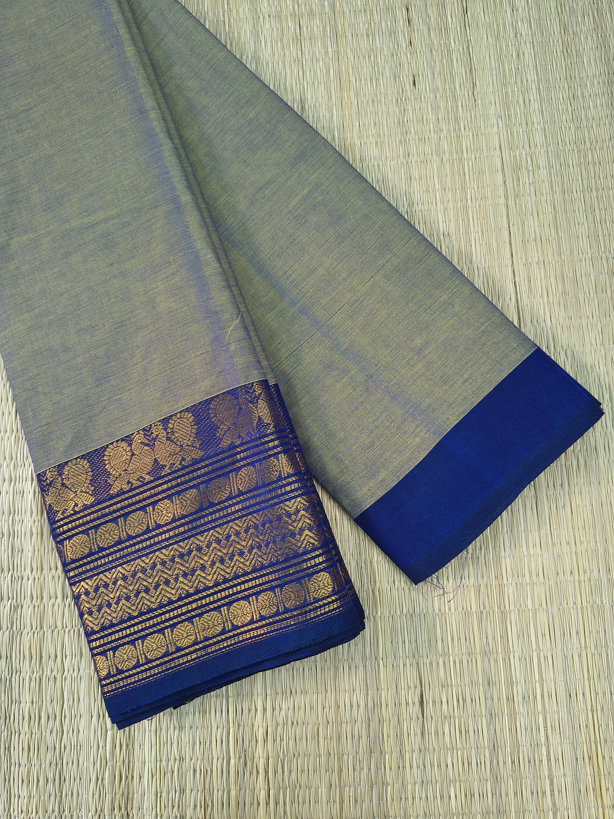 Kanchi Cotton -All day fusion -sage green dual tone- KCAF104