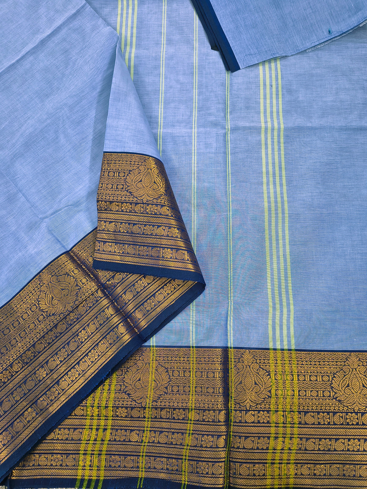 Kanchi Cotton -All day fusion -Bluish grey- KCAF95