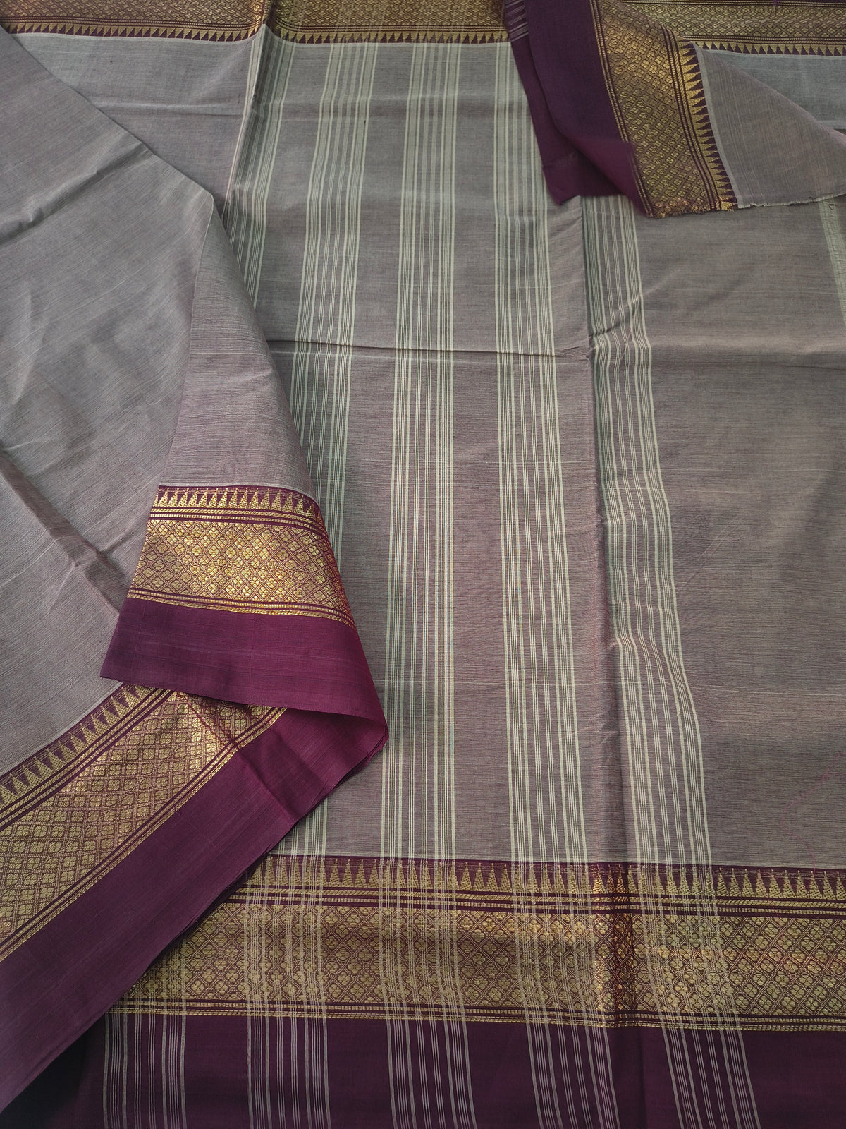 Kanchi Cotton- All day fusion -Taupe Mauve - KCAF116