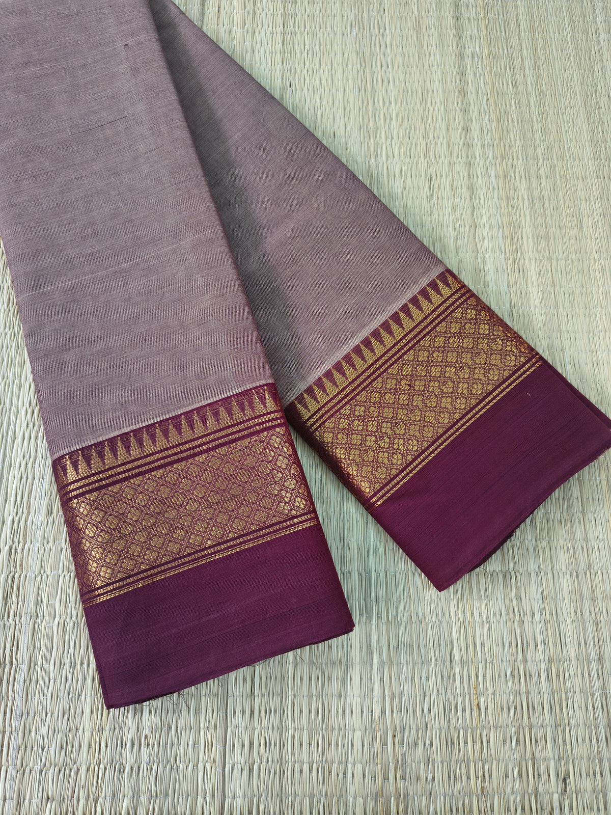 Kanchi Cotton- All day fusion -Taupe Mauve - KCAF116
