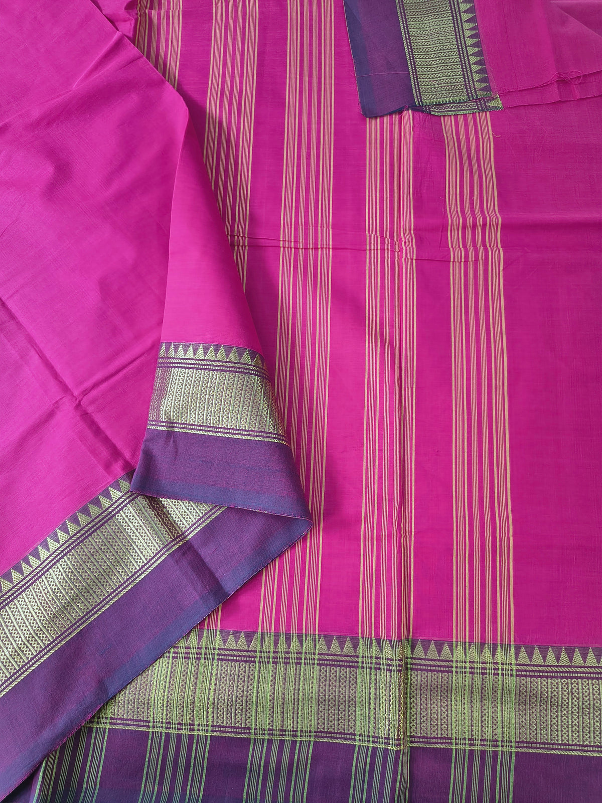 Kanchi Cotton- All day fusion -Rani pink - KCAF122
