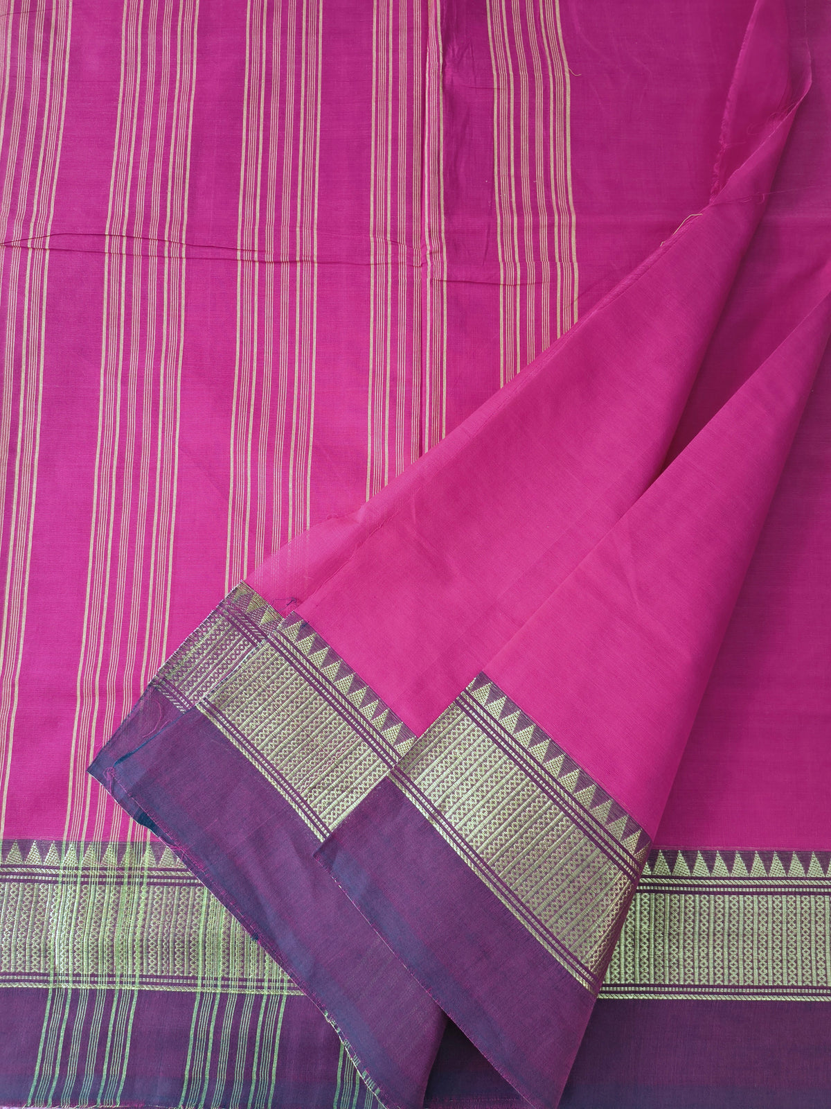 Kanchi Cotton- All day fusion -Rani pink - KCAF122