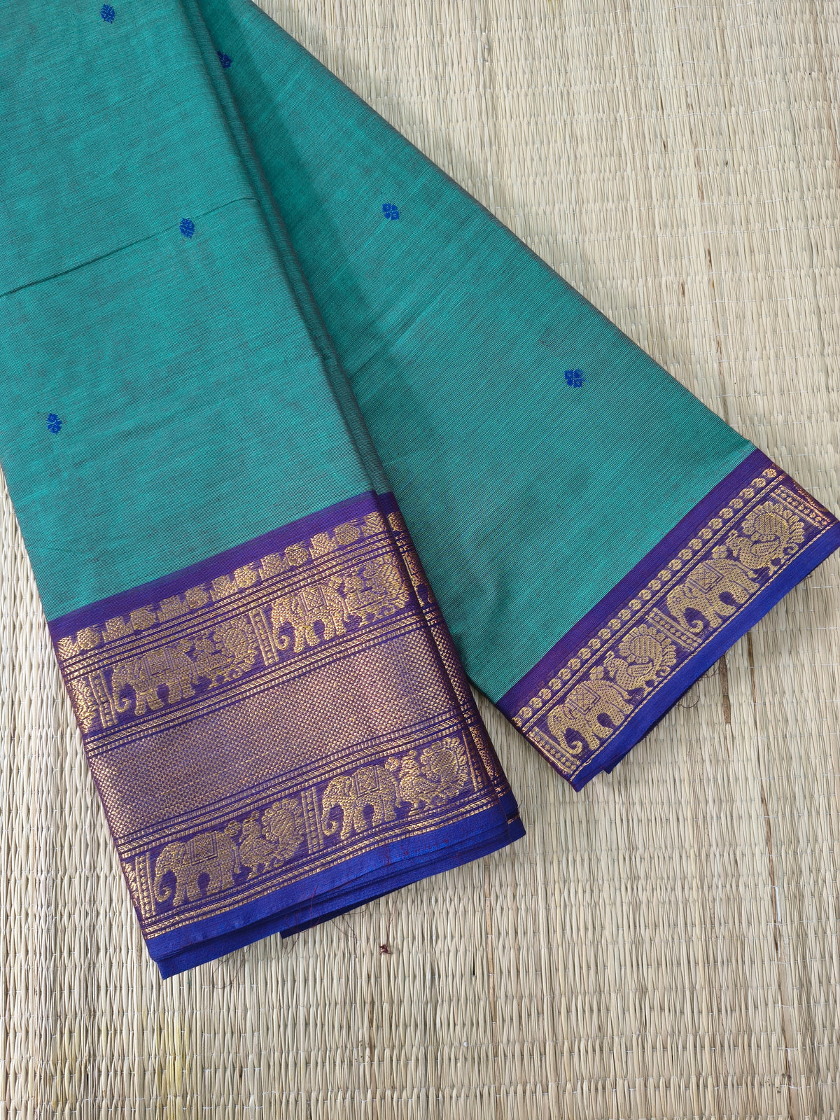 Kanchi Cotton - Festival Fusion-Peacock teal green - KCFB267
