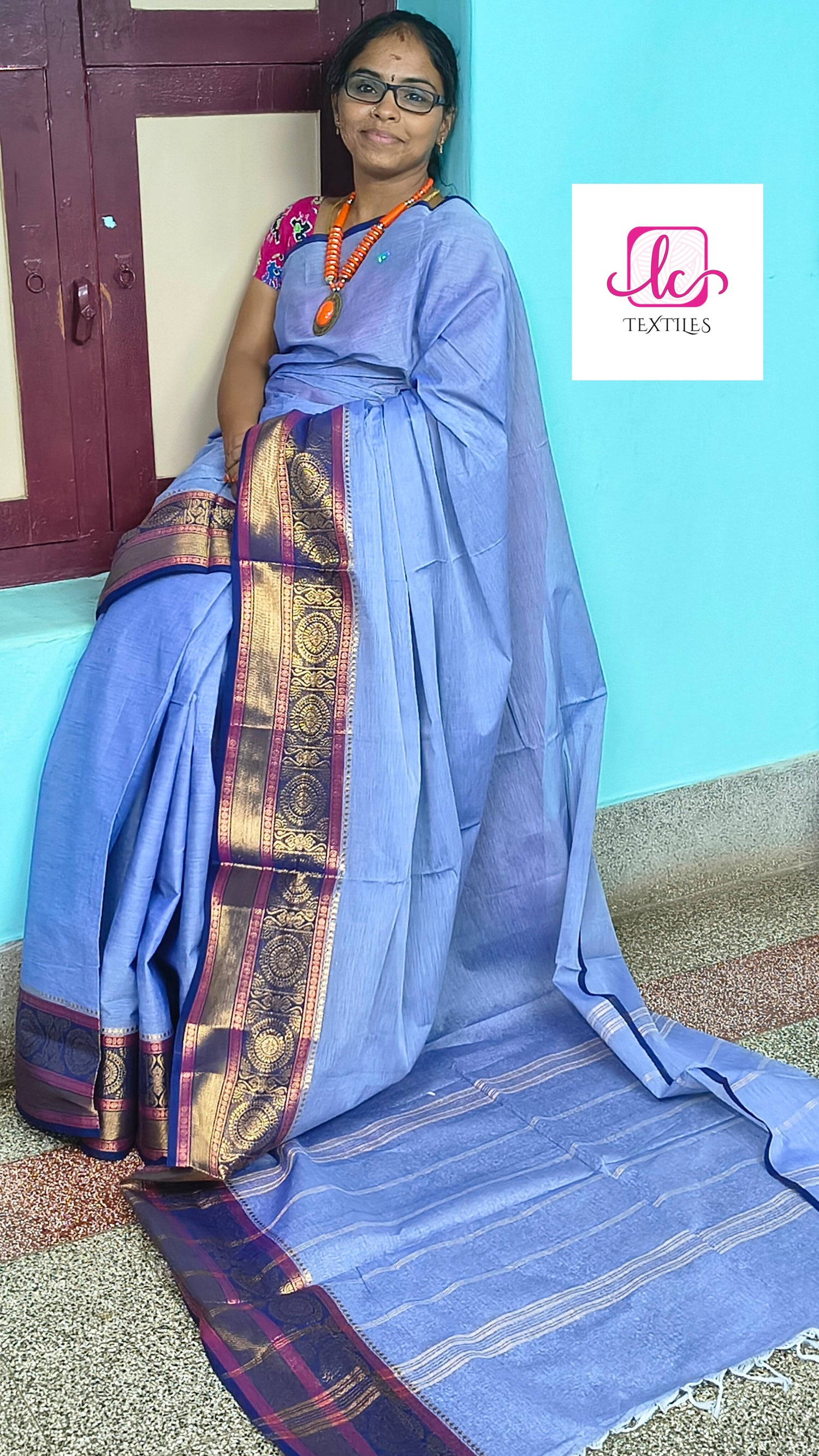 Kanchi Cotton - Festival Fusion -Blueish grey- KCFP136