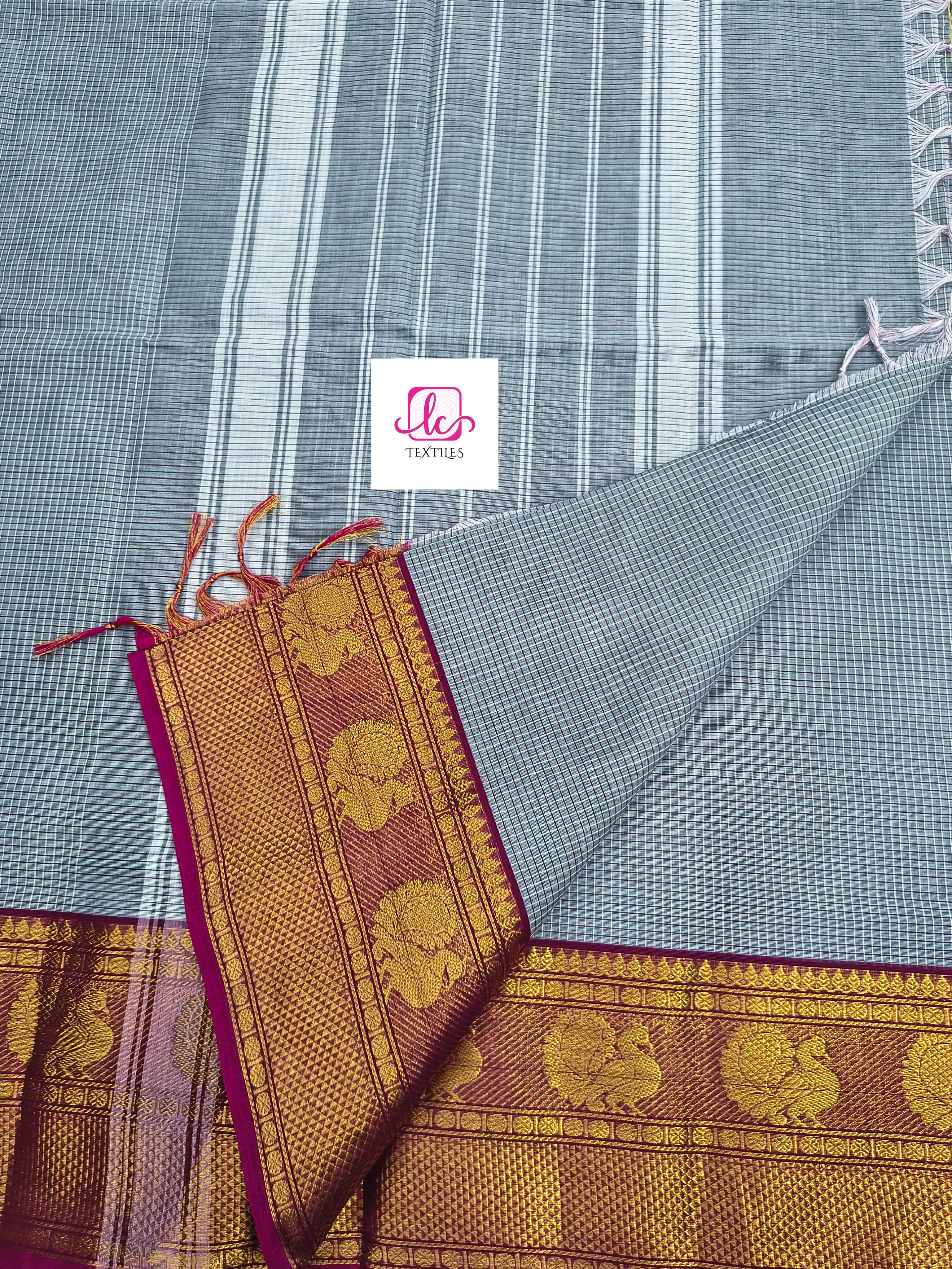 Kandangi Korvai Checks -Grey- KKC59