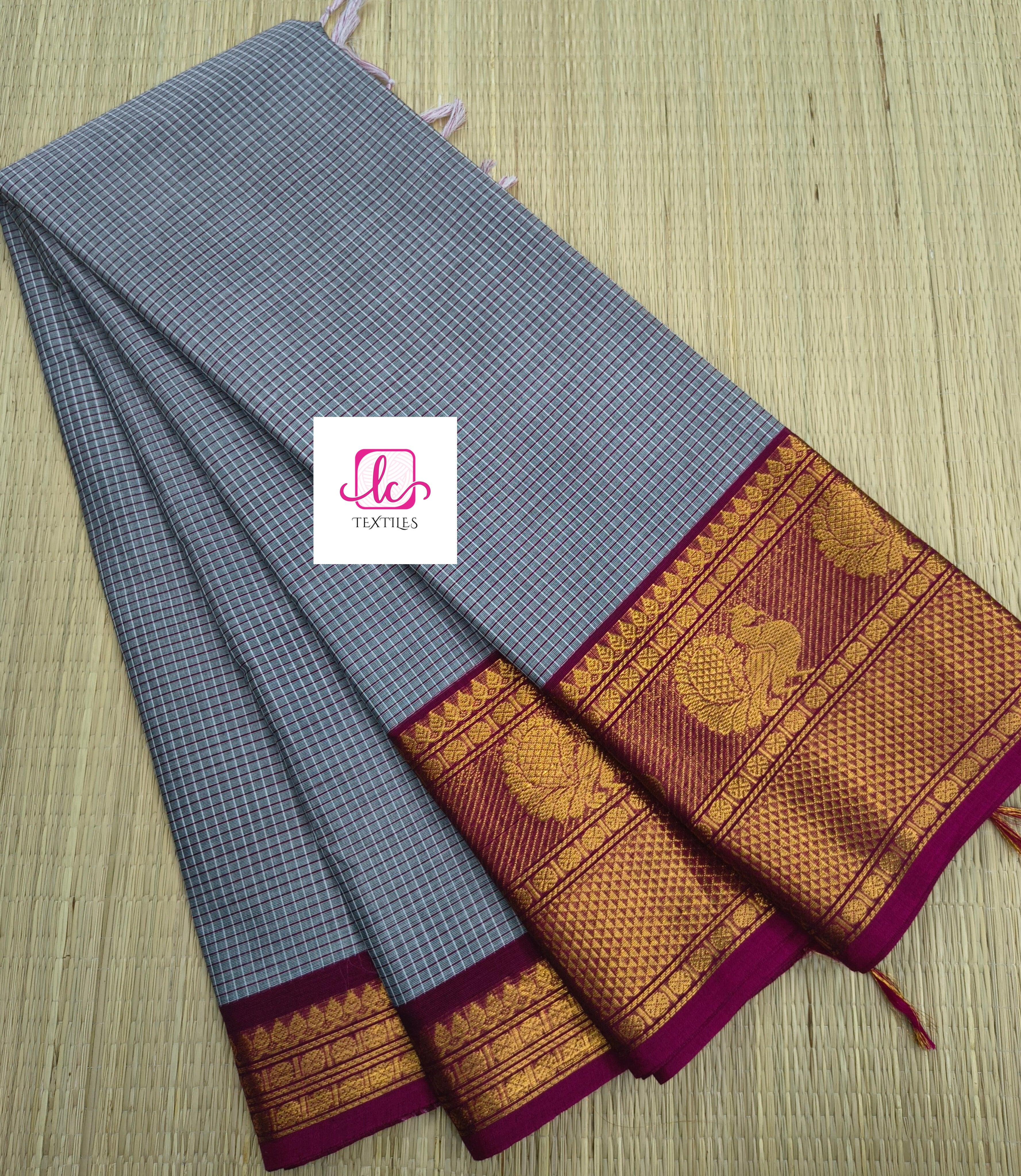 Kandangi Korvai Checks -Grey- KKC59