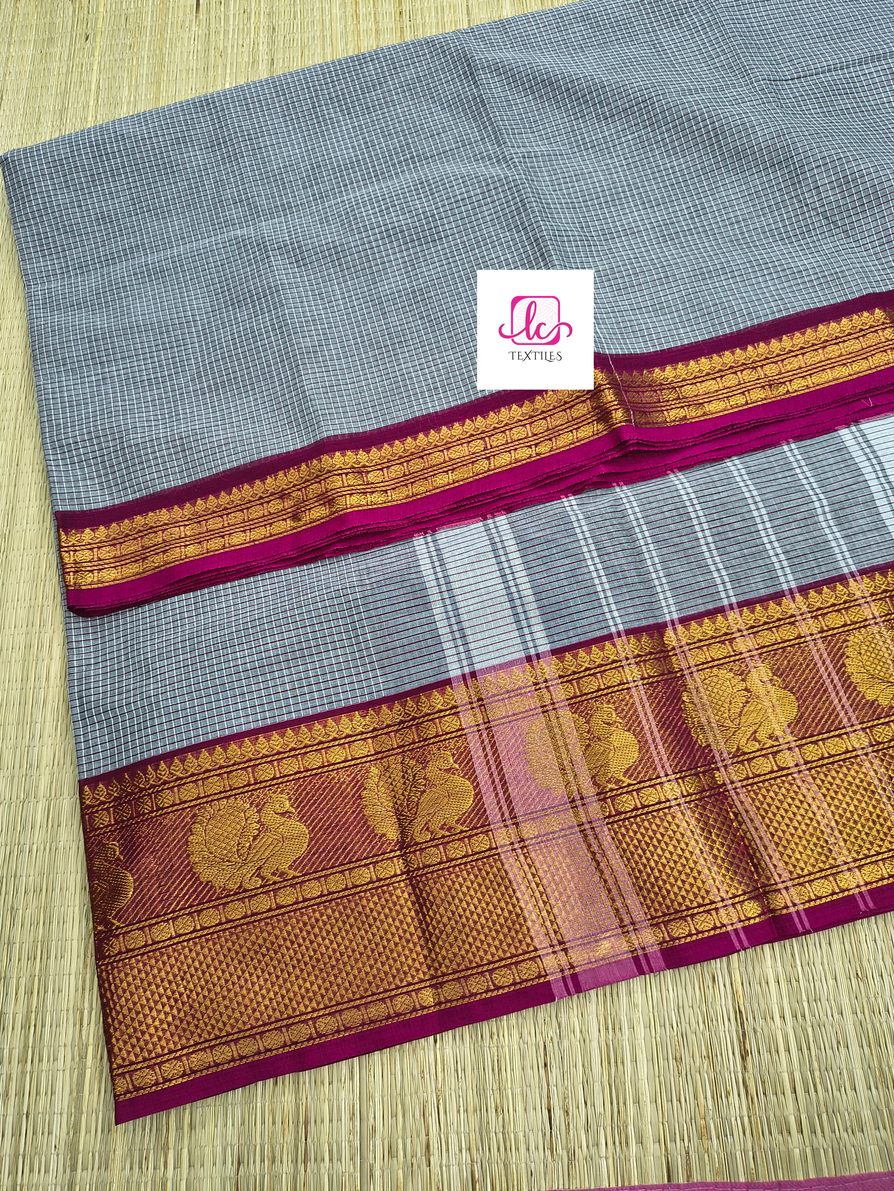 Kandangi Korvai Checks -Grey- KKC59