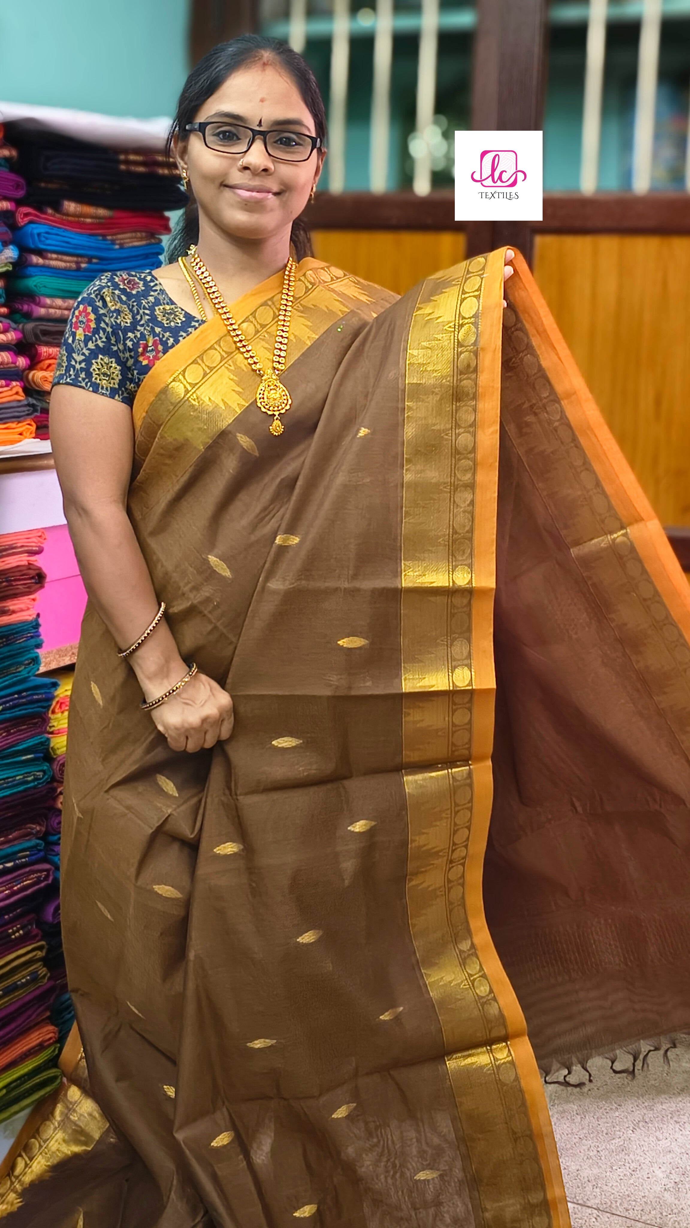 Kanchi Cotton - Festival Fusion -Golden brown- KCFG142