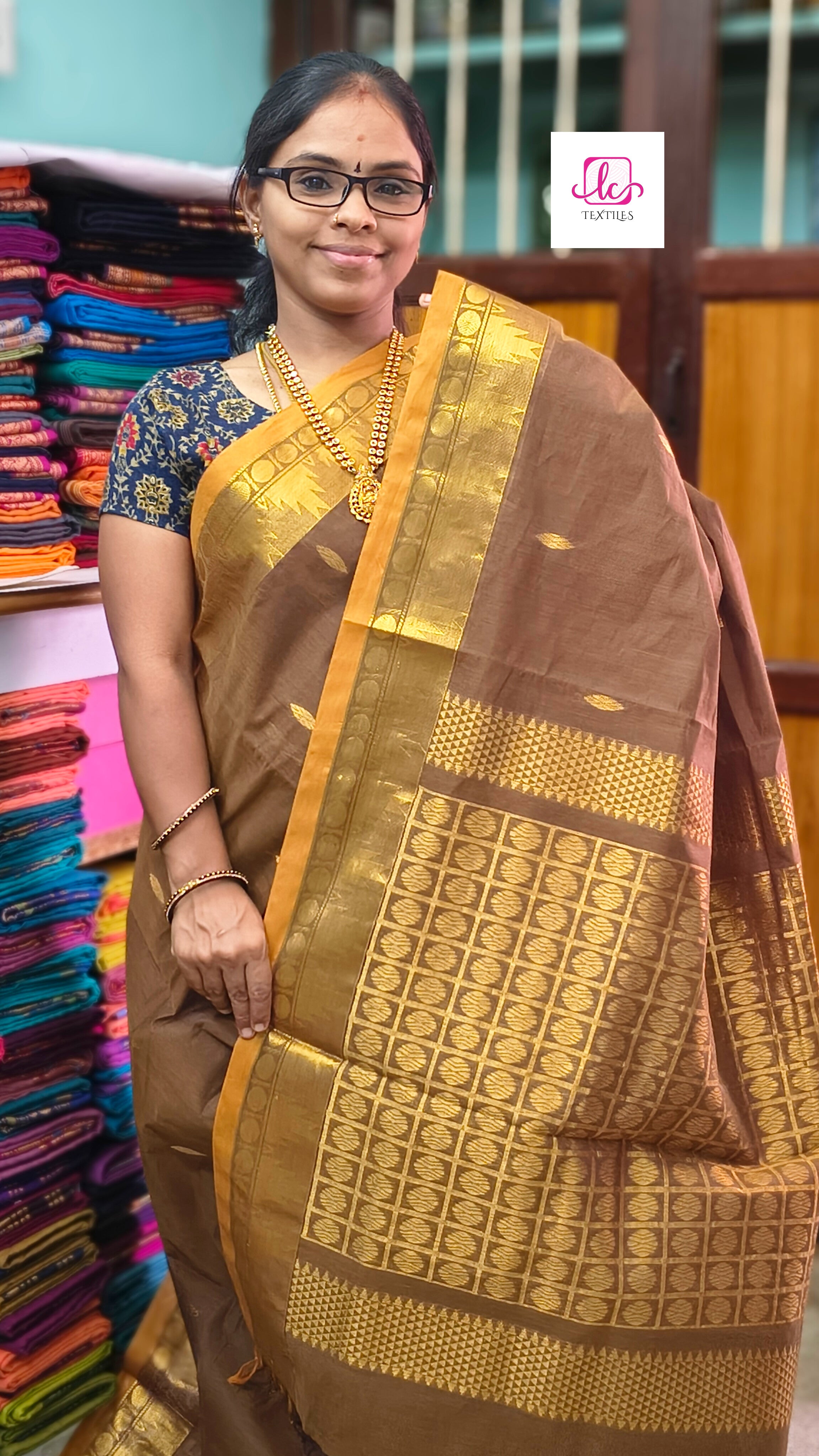 Kanchi Cotton - Festival Fusion -Golden brown- KCFG142