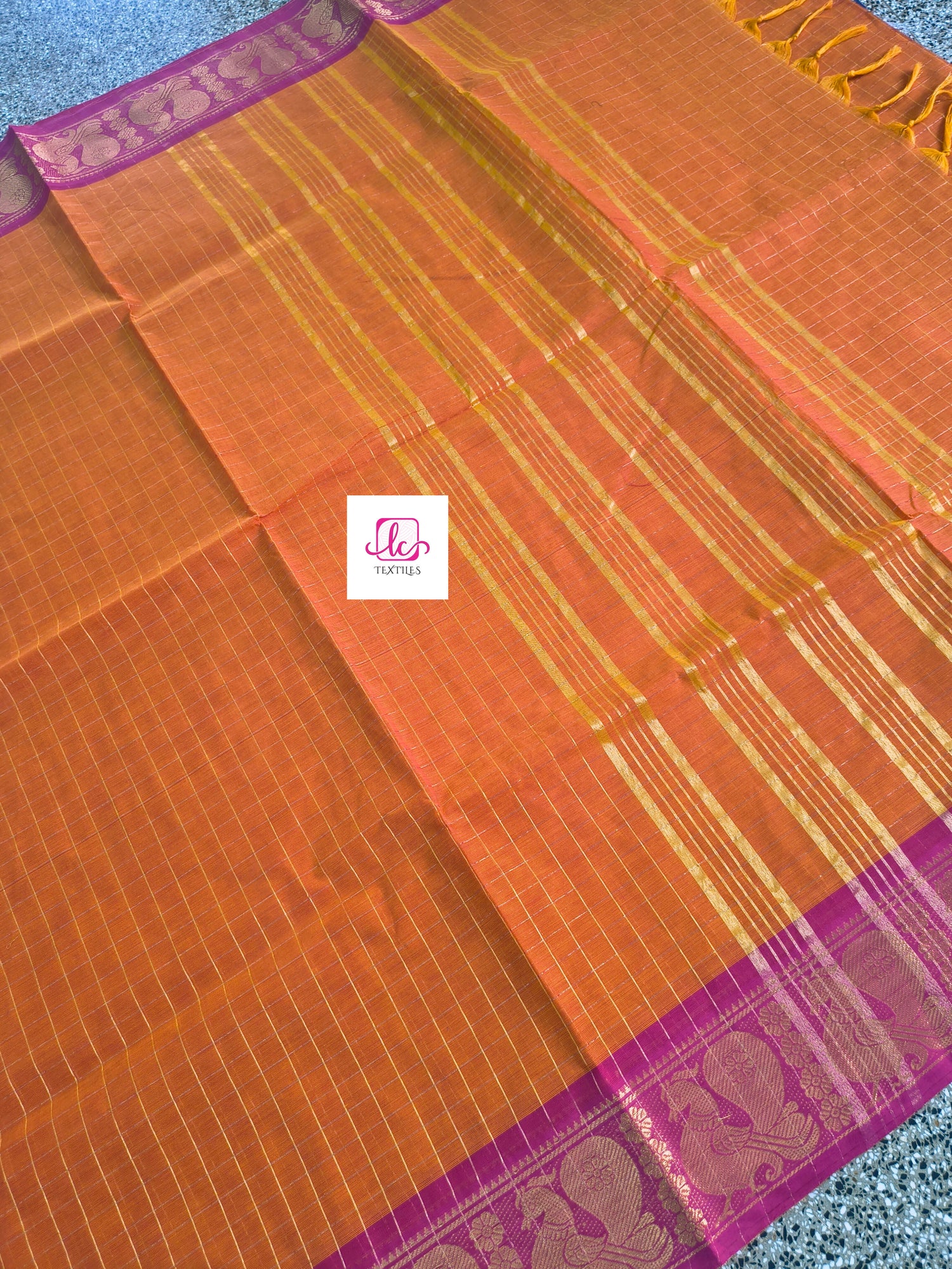 Kandangi Checks -orange- KC67