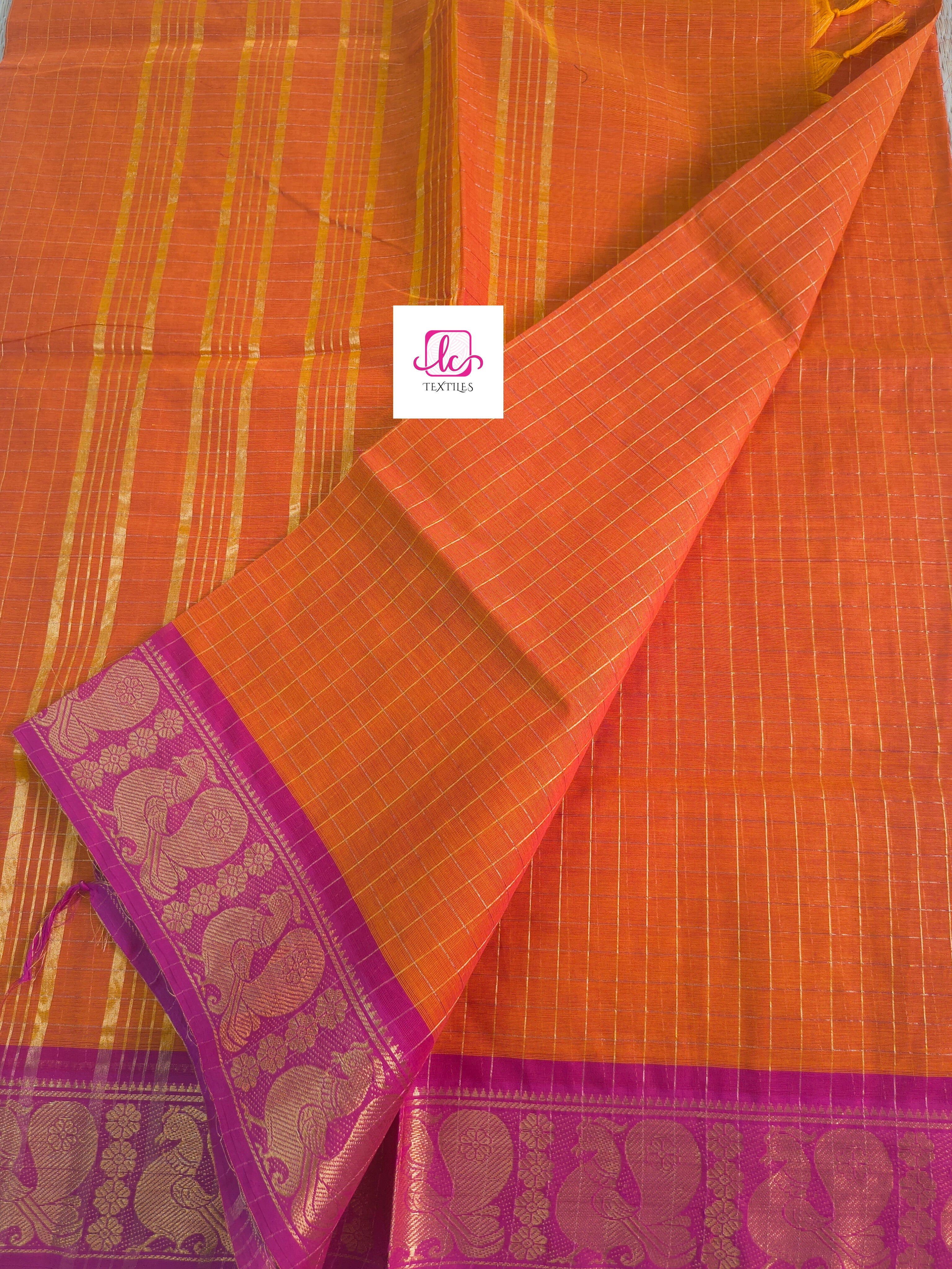 Kandangi Checks -orange- KC67