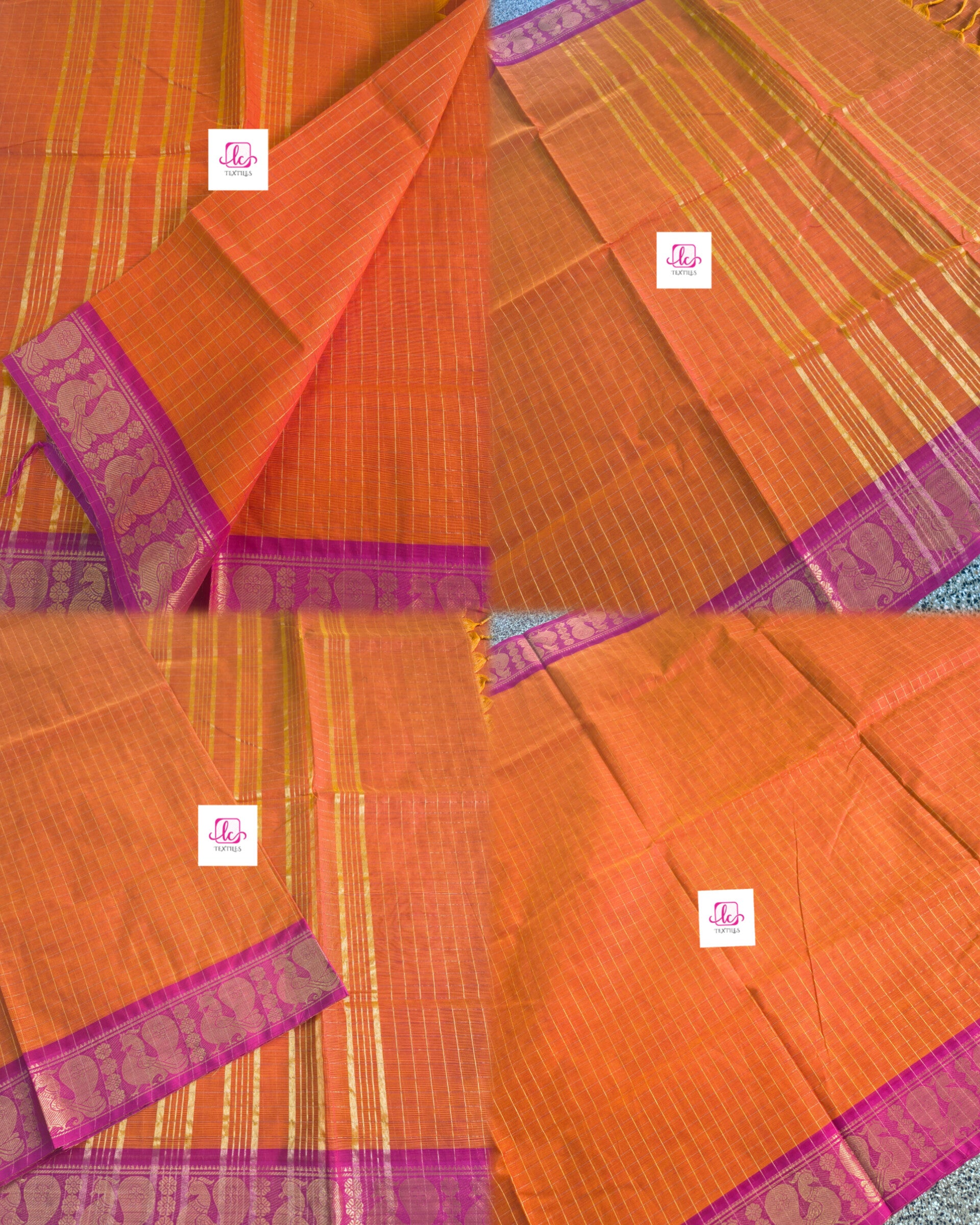 Kandangi Checks -orange- KC67