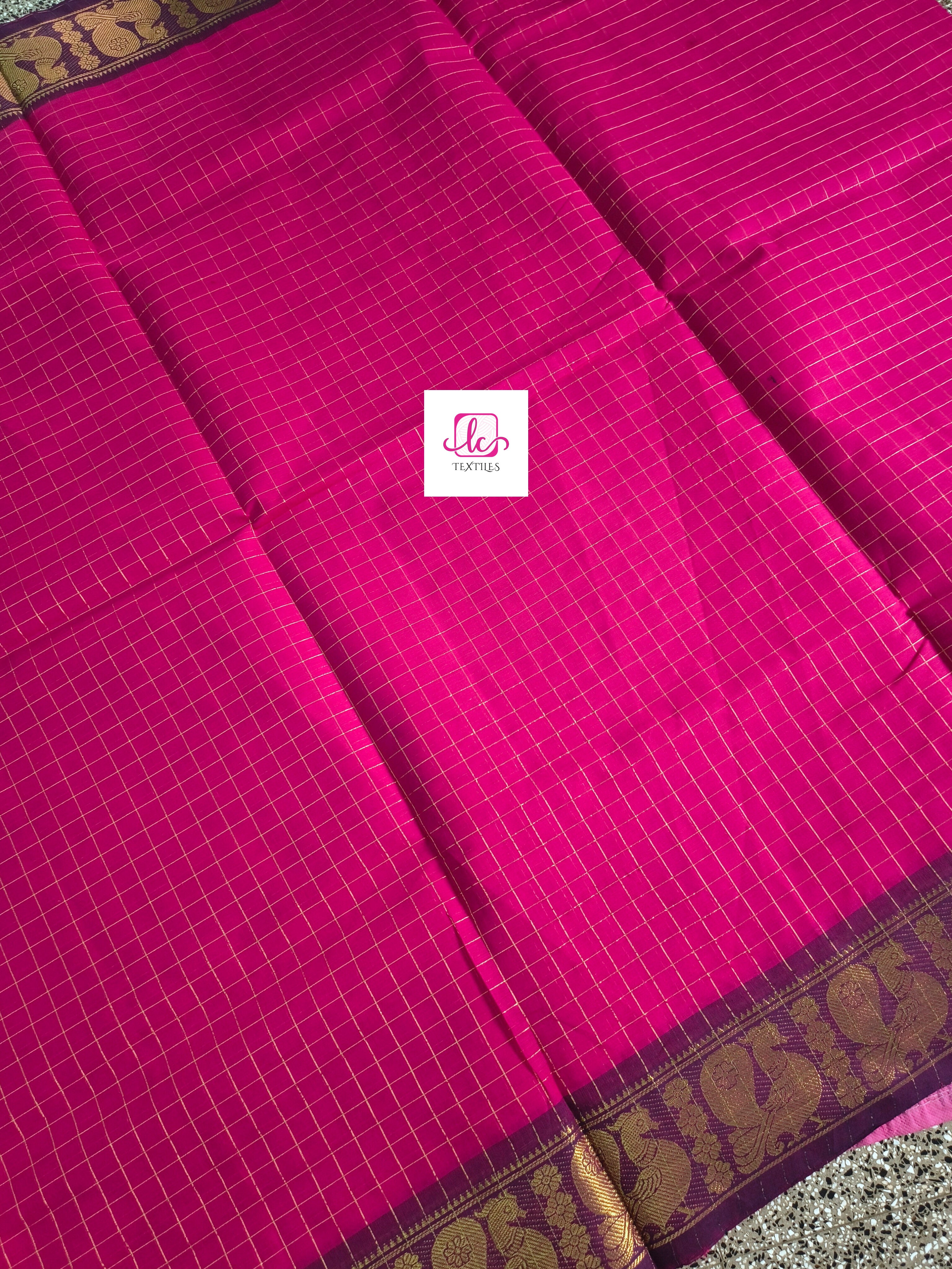 Kandangi Checks -pink- KC69