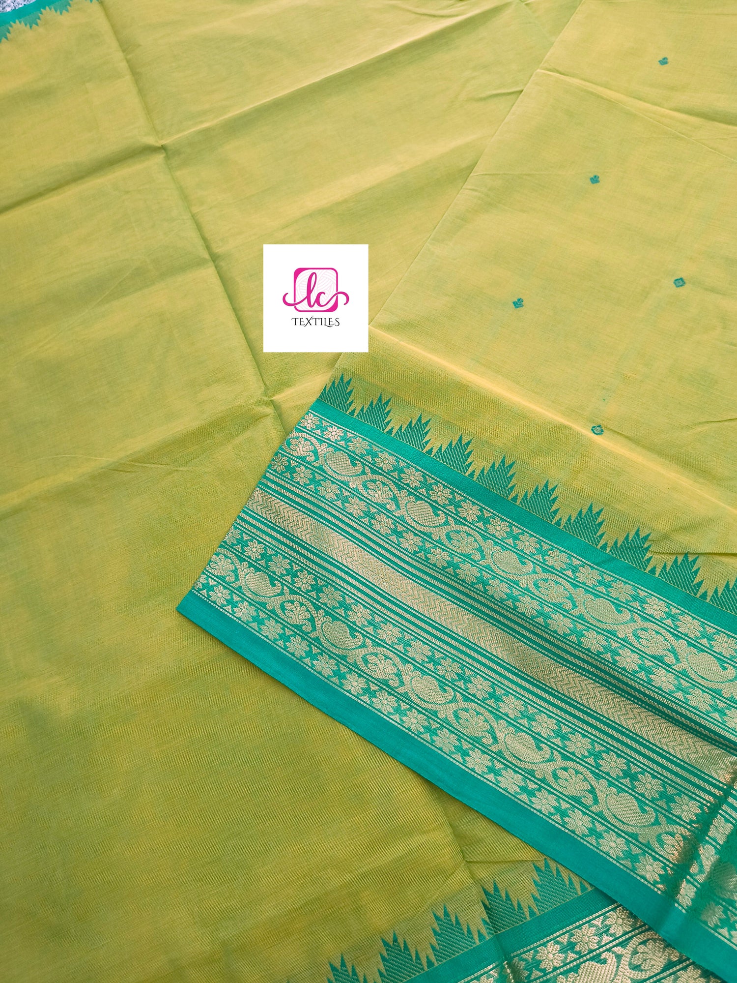 Kanchi Cotton - Festival Fusion - yellow mixed green- KCFB155