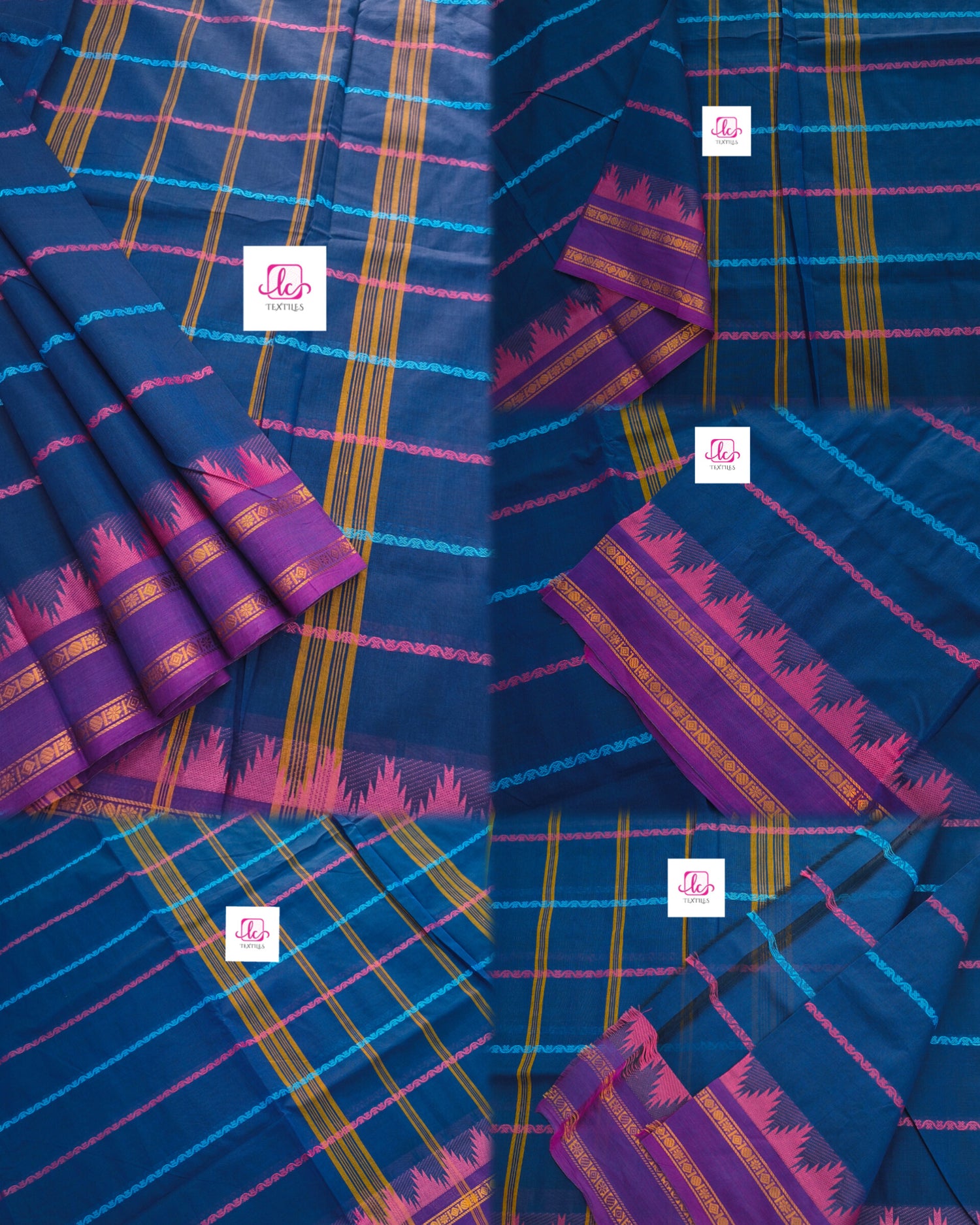 Kanchi Cotton - Festival Fusion -Navy blue - KCFV164