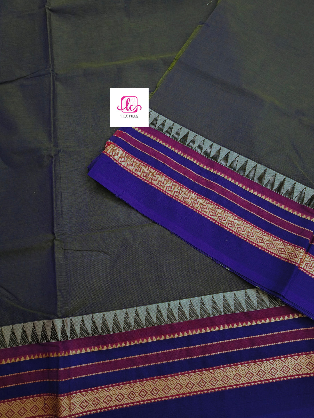 Chettinad Cotton -Daily Wear -olive Green mixed blue dual tone- CDW139