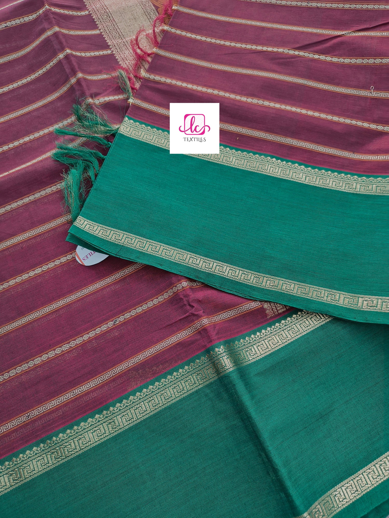 Heritage Handwoven cotton -Veldhari-Dark Maroon -26