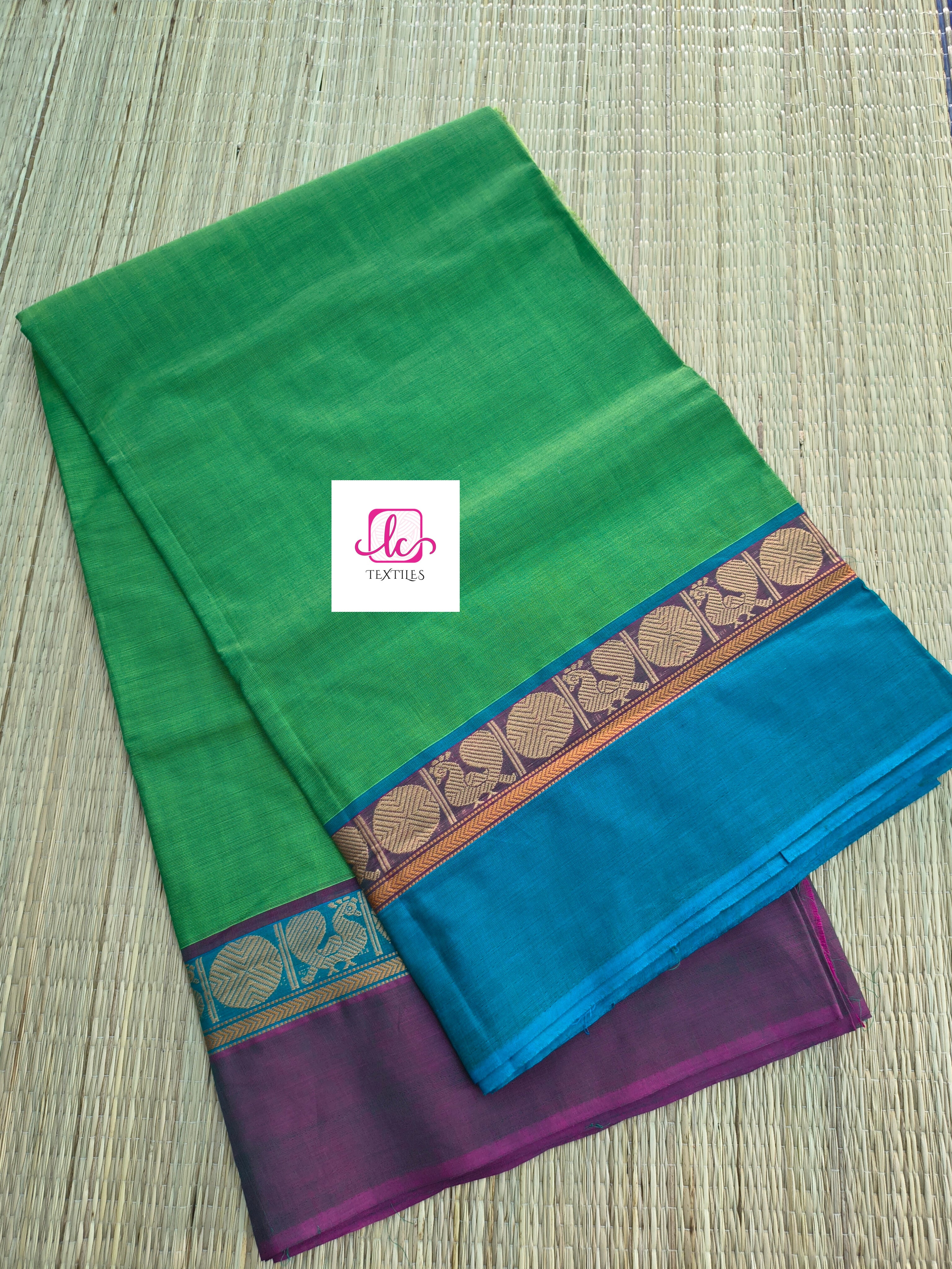 Chettinad Cotton -Daily Wear -parrot green- CDW141