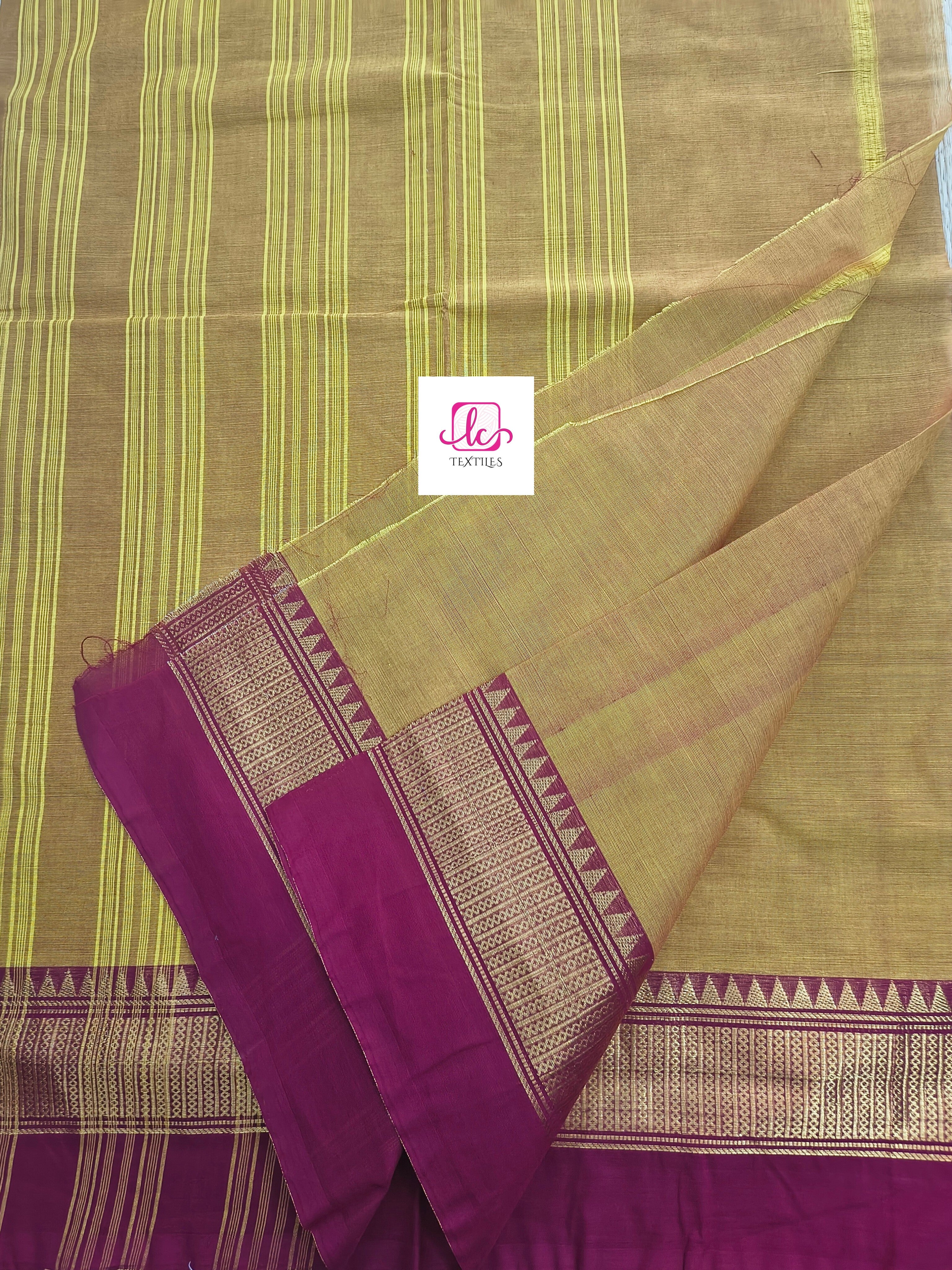 Kanchi Cotton - All Day Fusion --Lemon yellow mixed pink- KCAF63