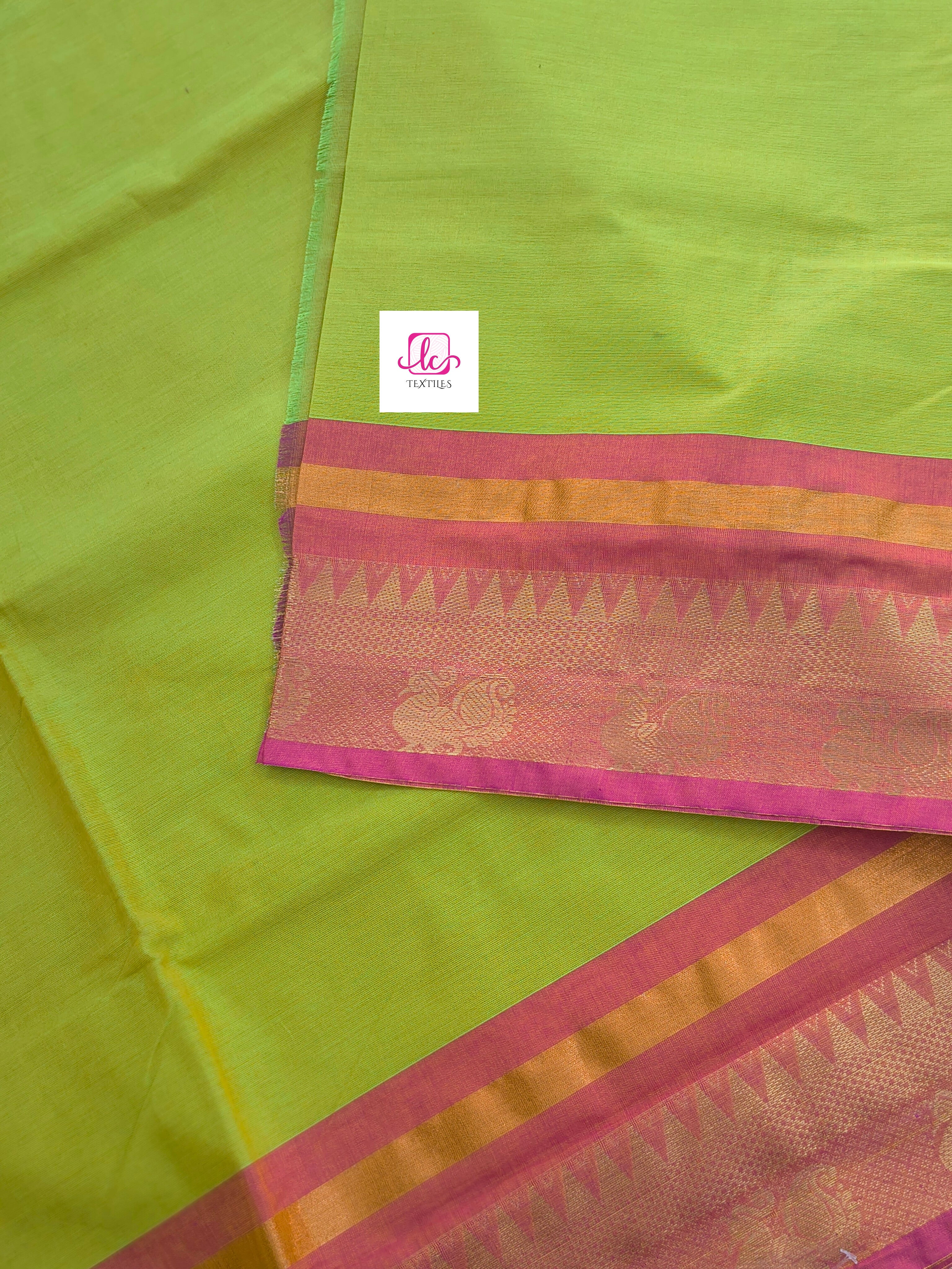 Kanchi Cotton - All Day Fusion -Green mixed yellow- KCAF74