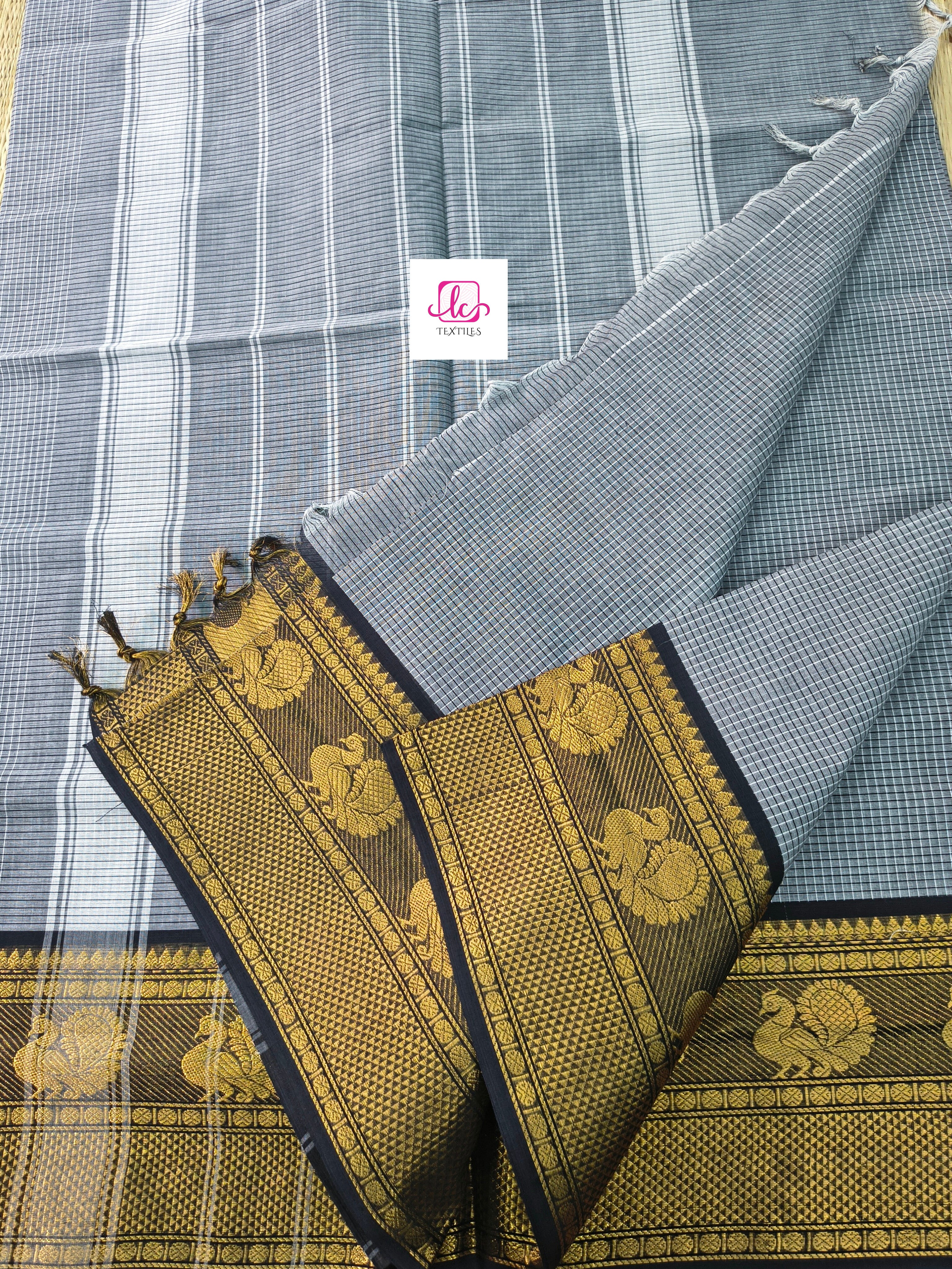 Kandangi Korvai Checks -Grey- KKC48