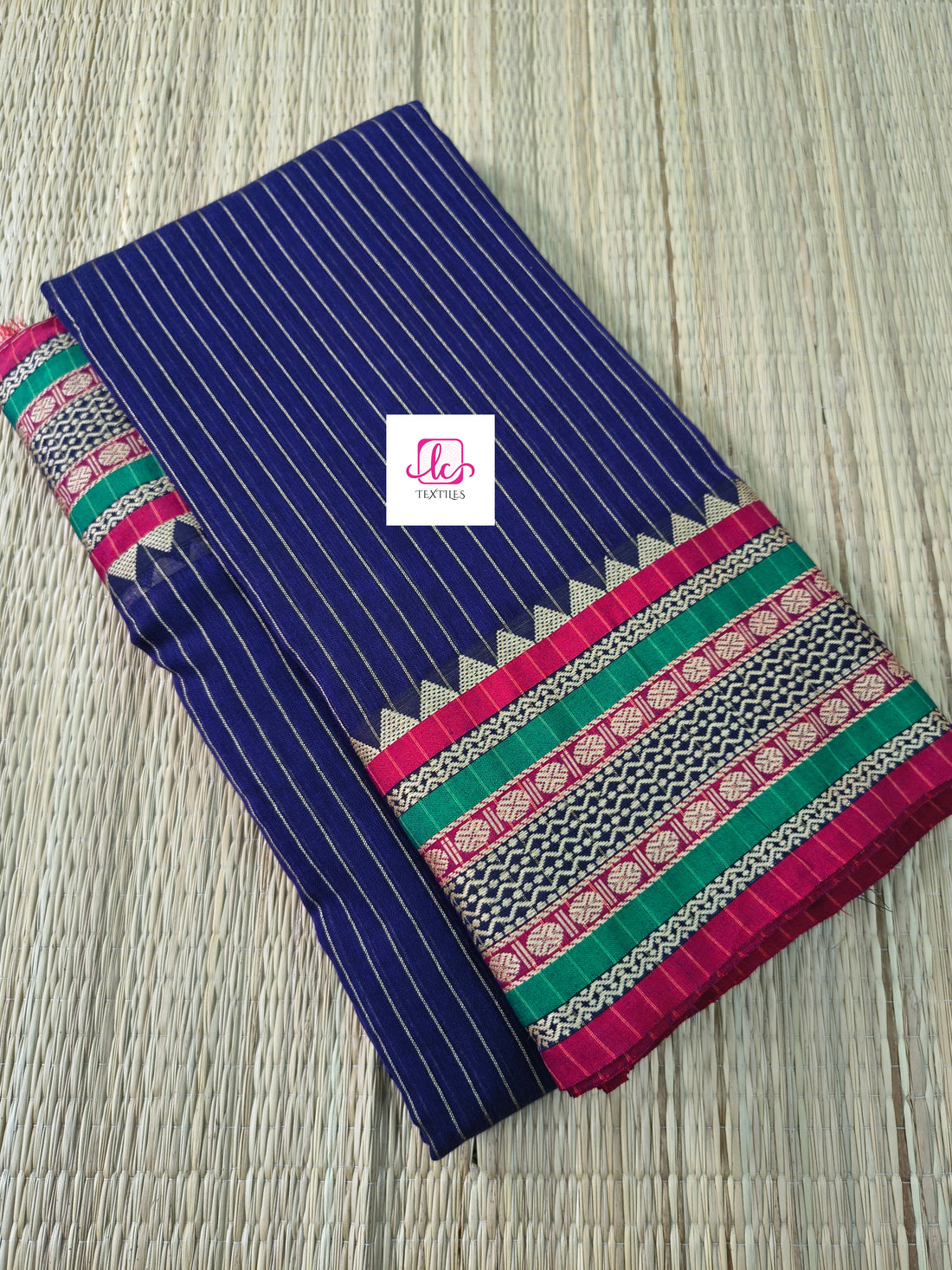 Narayanapet cotton -stripes - violet -NPC03