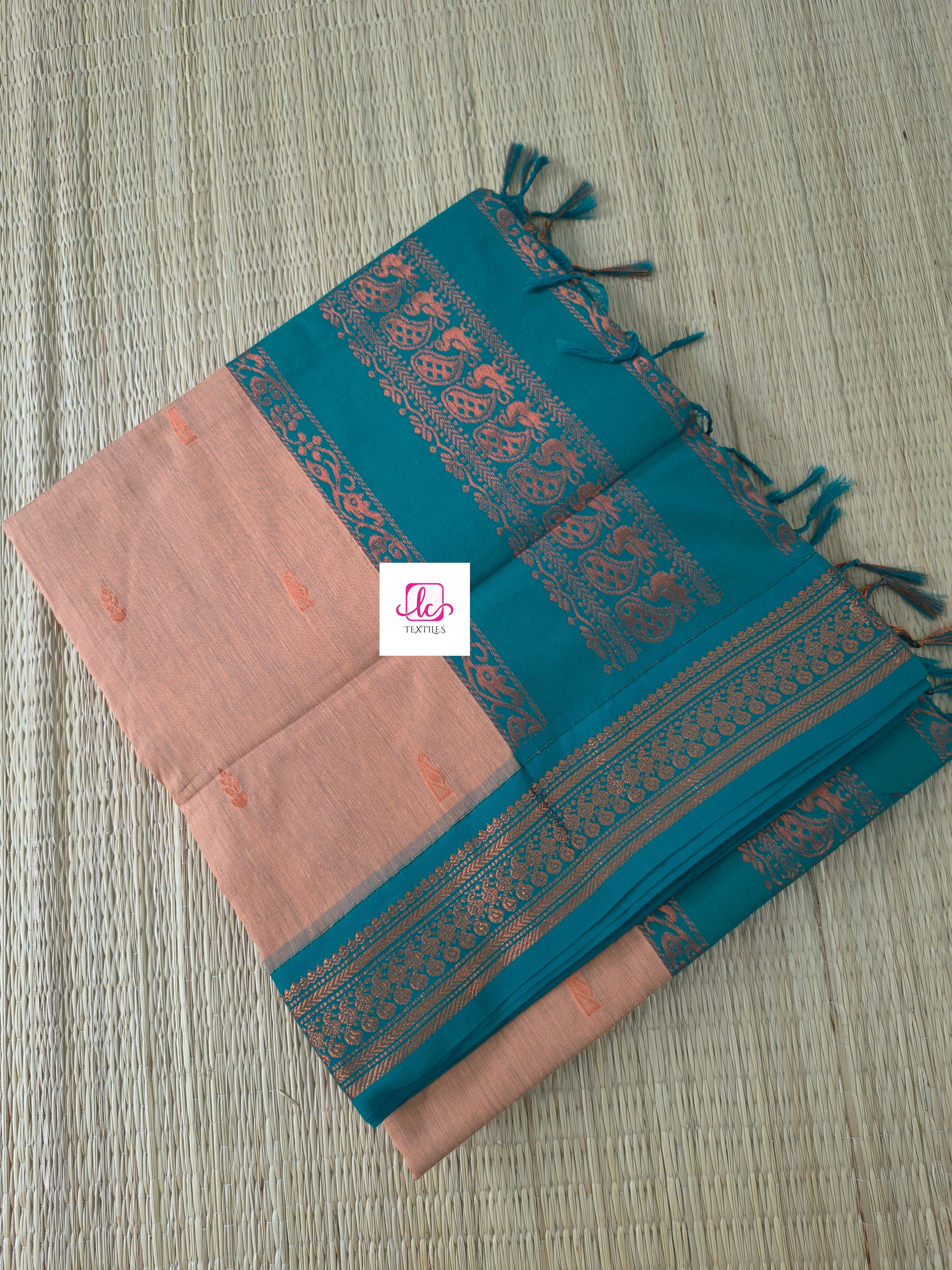 Kalyani cotton -Butta-Pastal orange-KC07