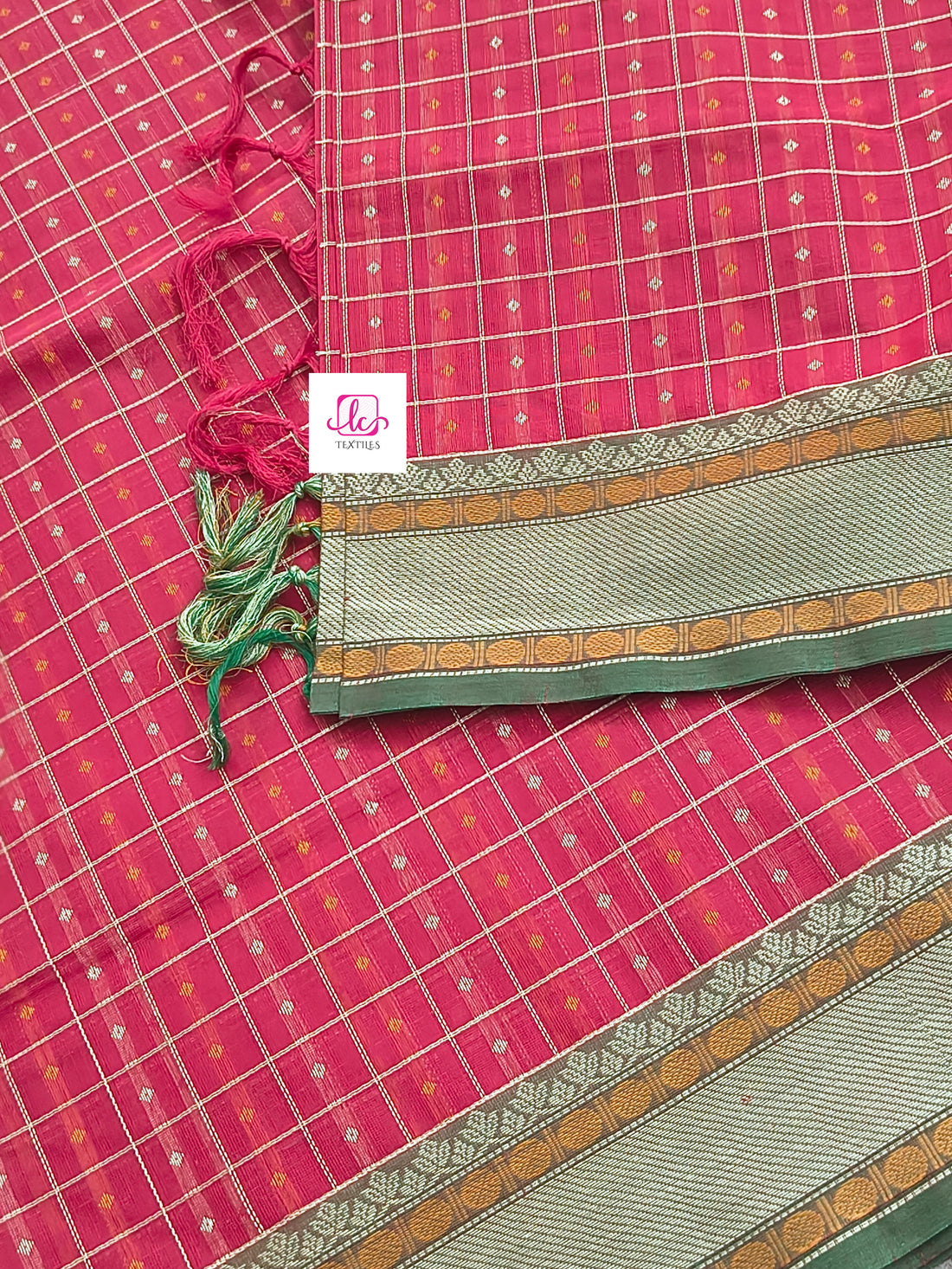 Shubhavastram - Heritage Handwoven Cotton Lakshadeepam - Red - HC05