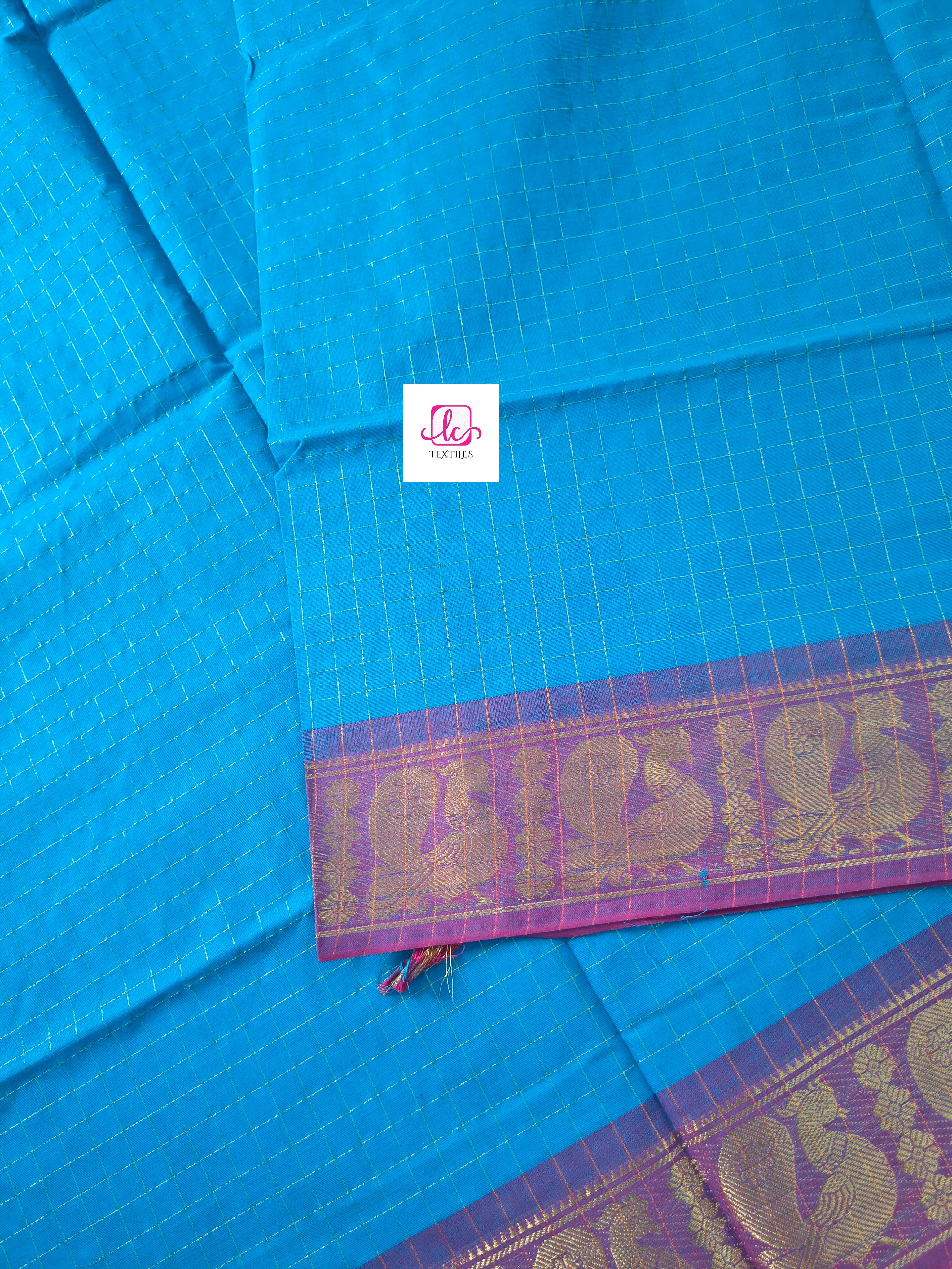 Kandangi Checks -sky blue- KC83