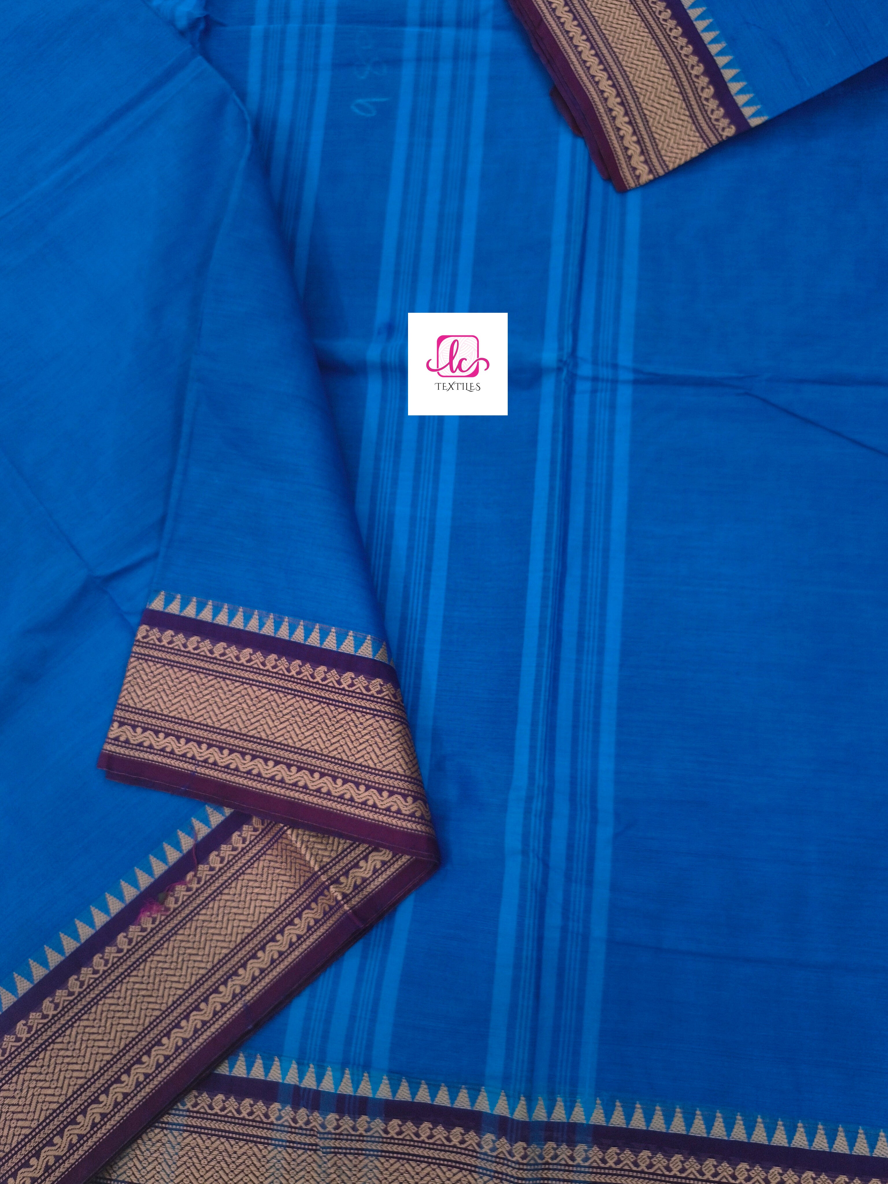 Madisar-chettinad cotton-Sky blue-msc08