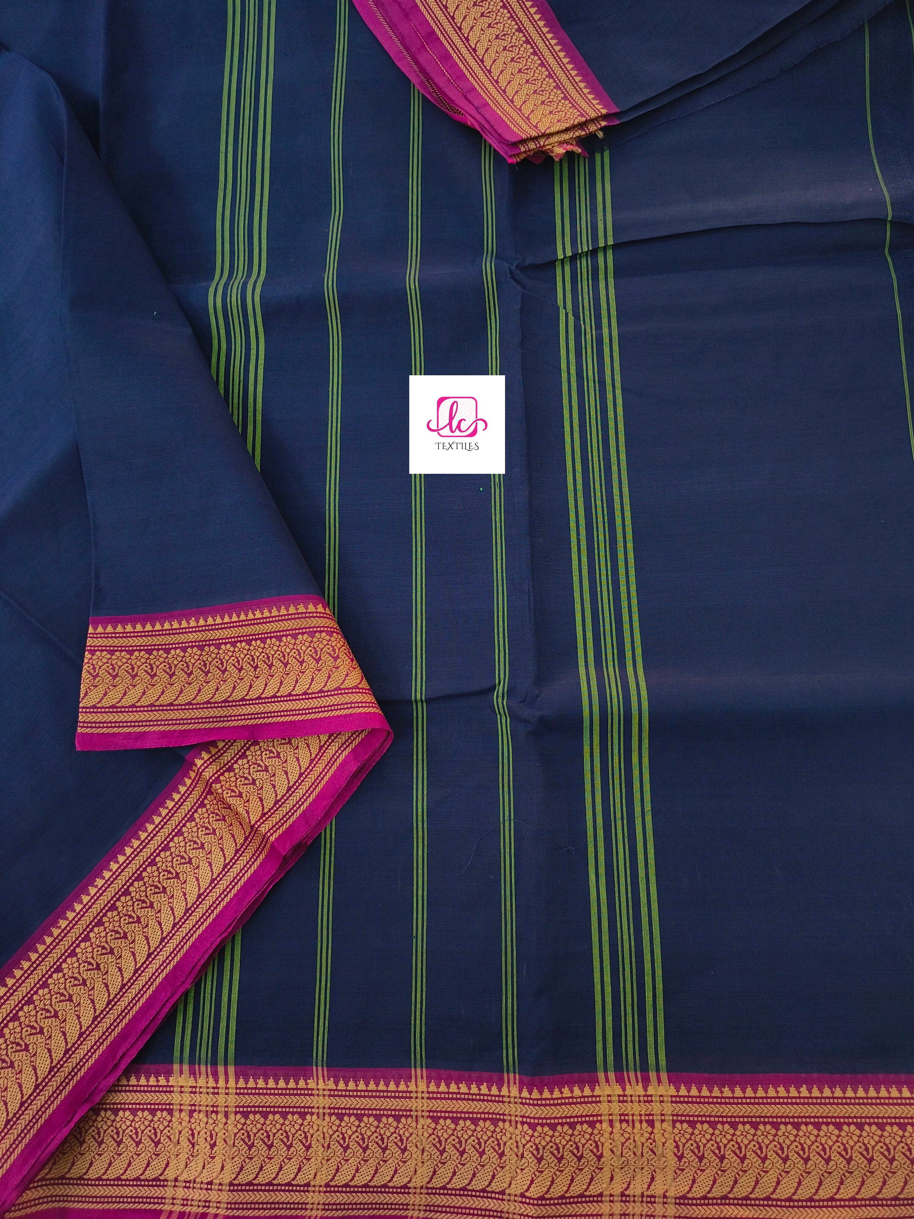 Madisar-chettinad cotton-Navy blue-msc07