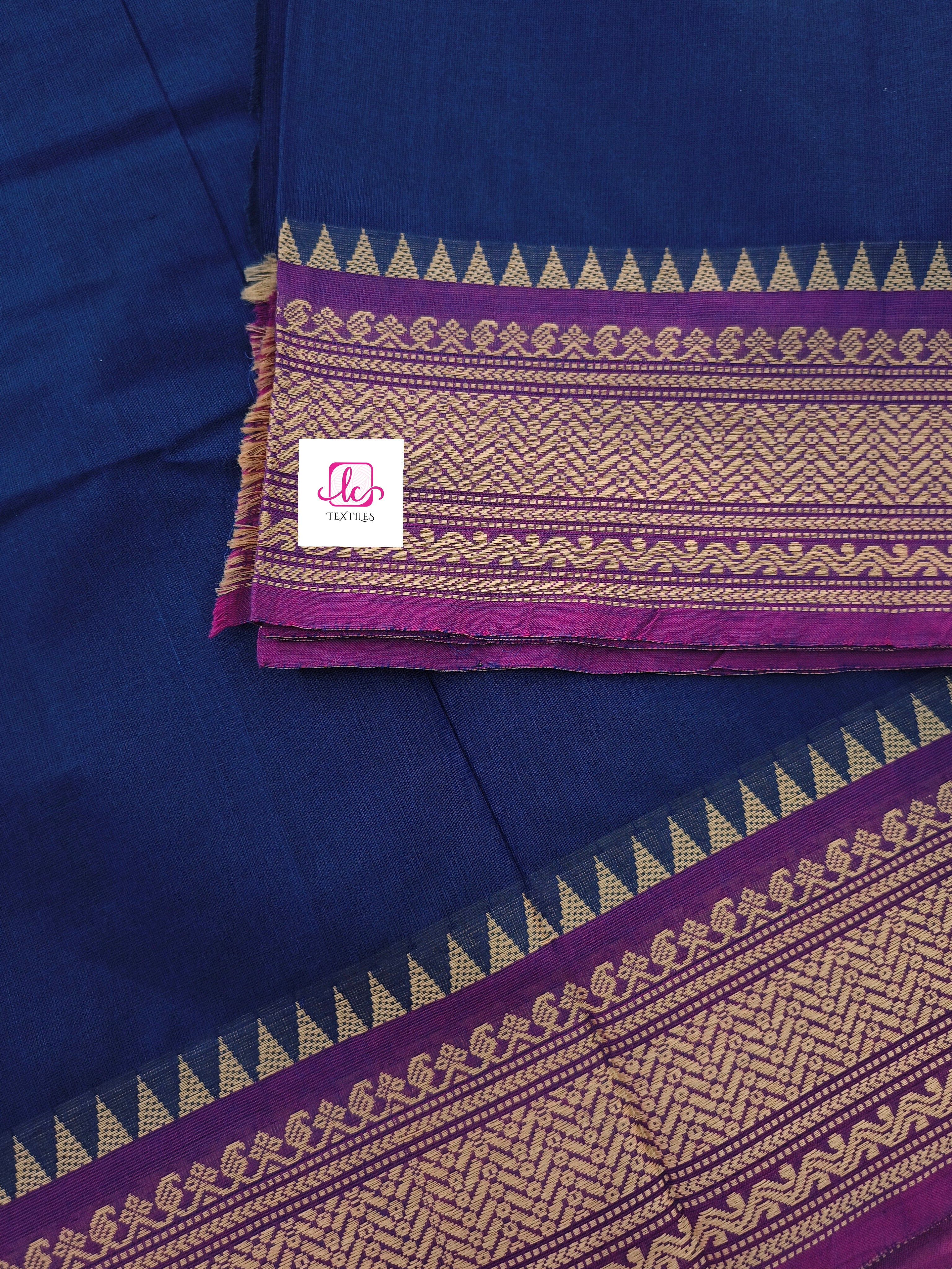 Madisar-chettinad cotton-Royal blue-msc01