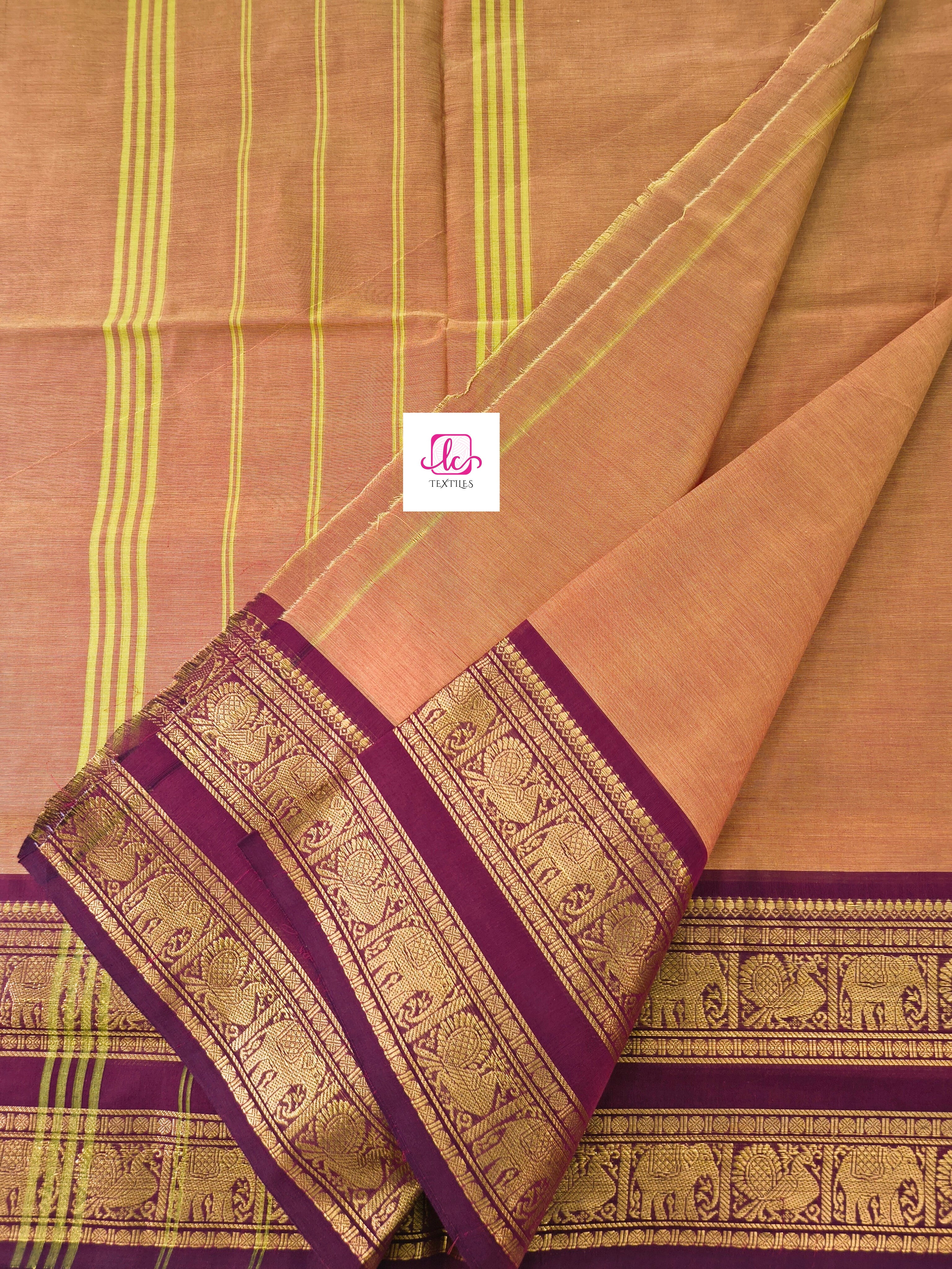 Kanchi Cotton - All Day Fusion -yellow mixed pink dual tone- KCAF77