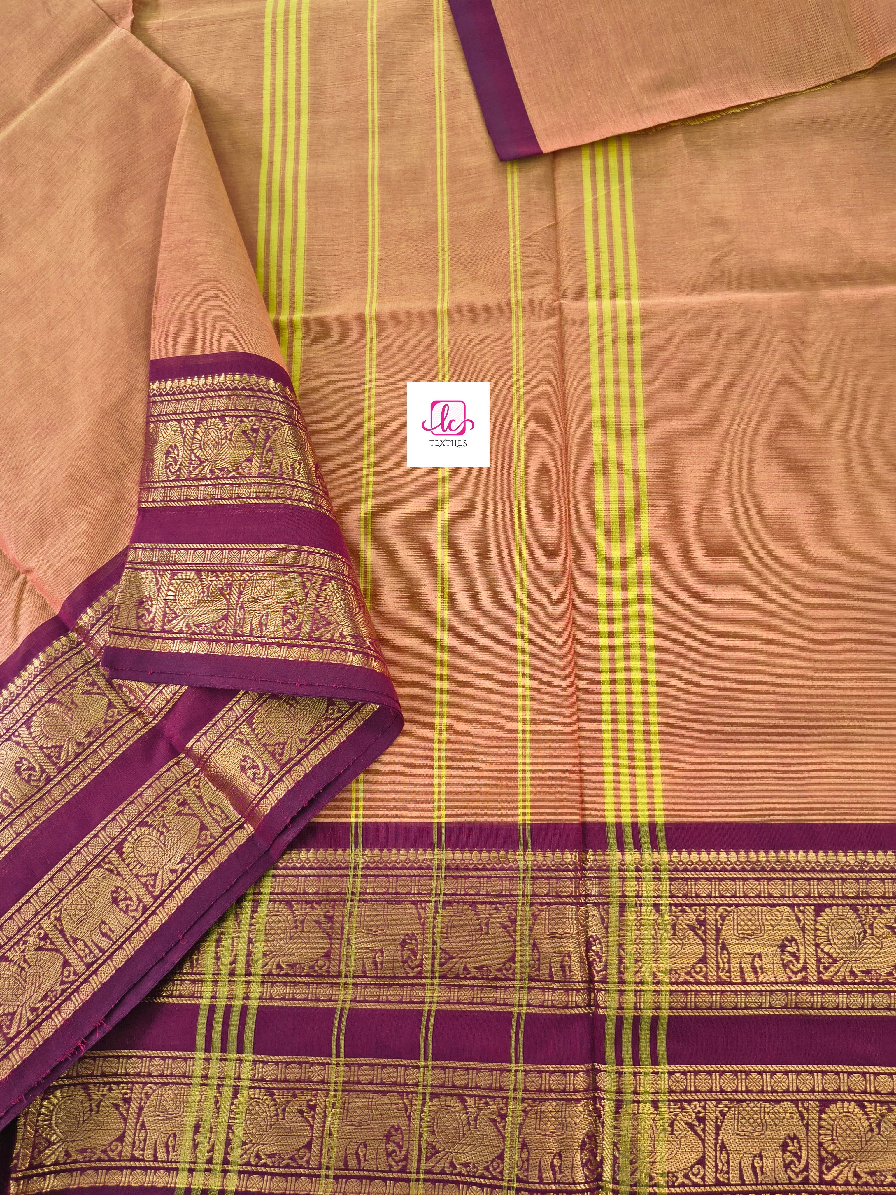 Kanchi Cotton - All Day Fusion -yellow mixed pink dual tone- KCAF77