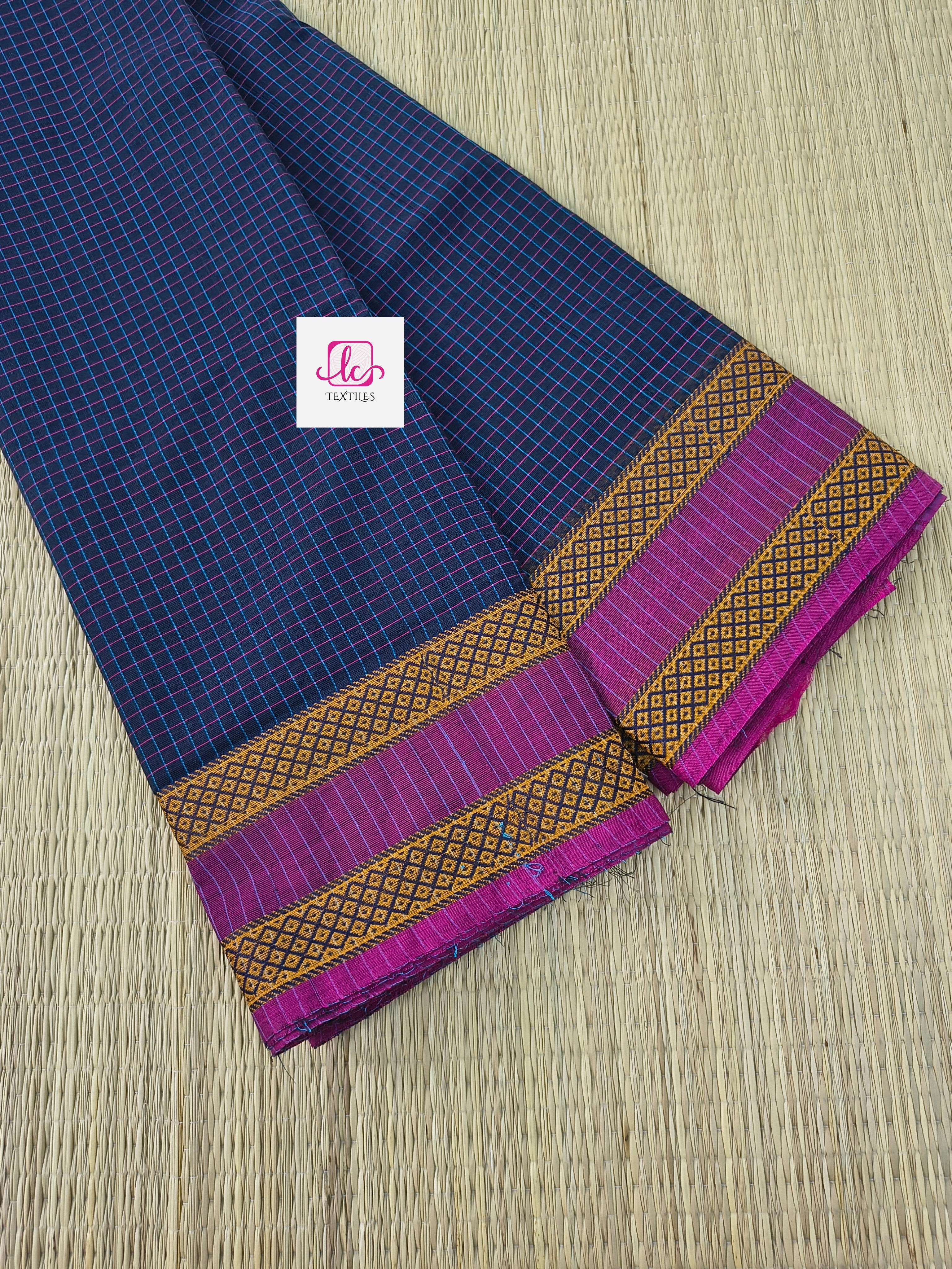 Kandangi Checks -Deep blue- KC89