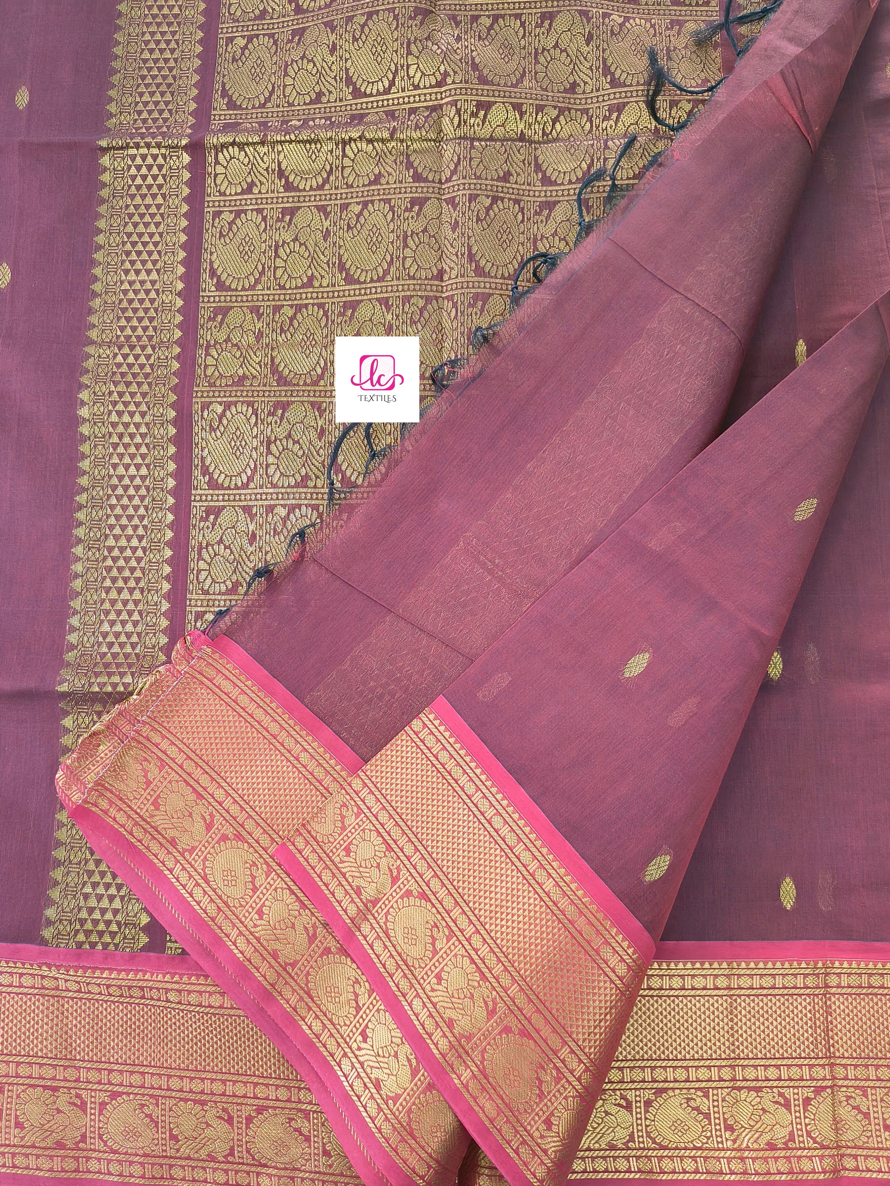 Kanchi Cotton - Festival Fusion -Redish maroon- KCFG216