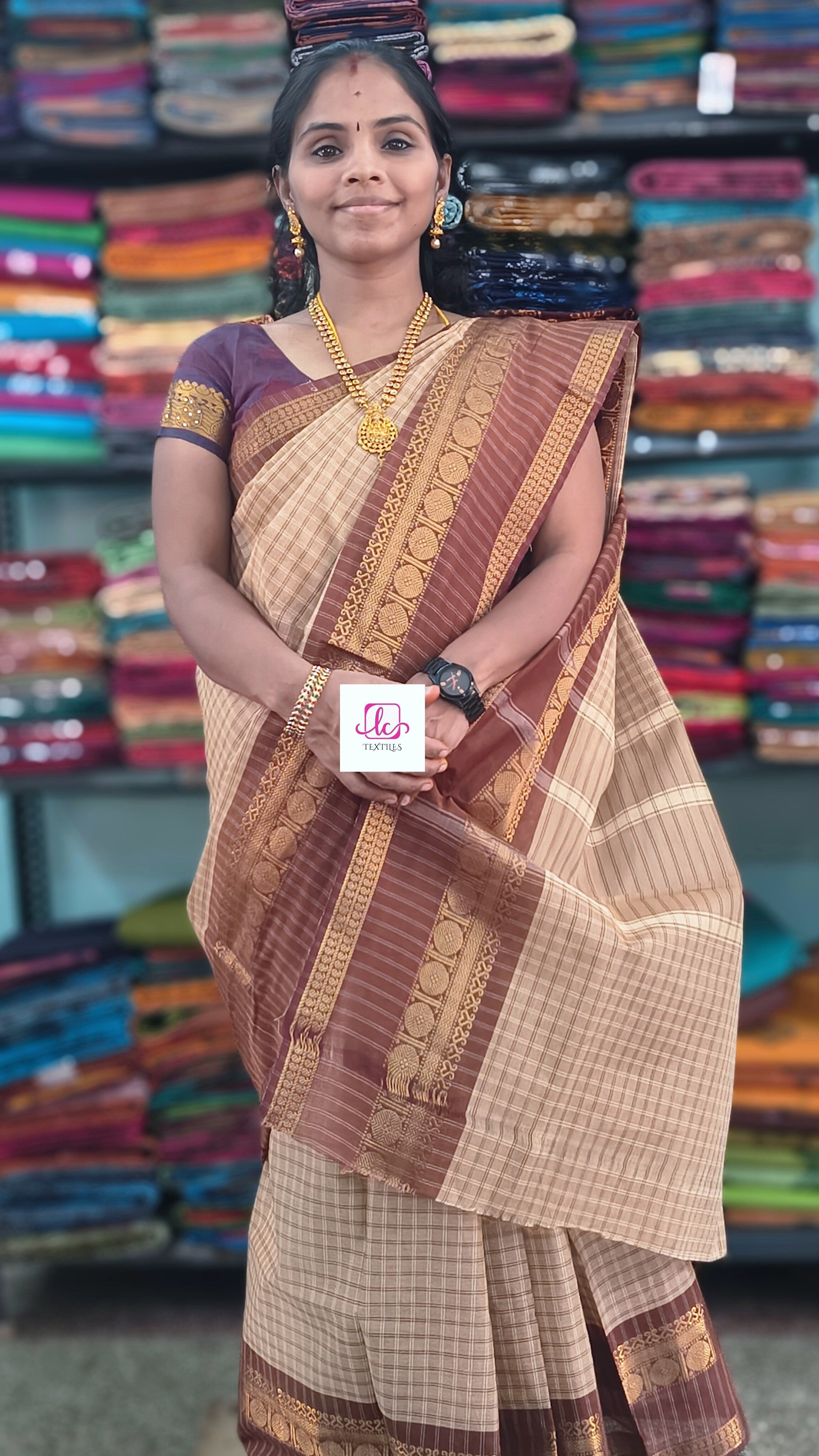 Kandangi Checks -soft beige- KC102