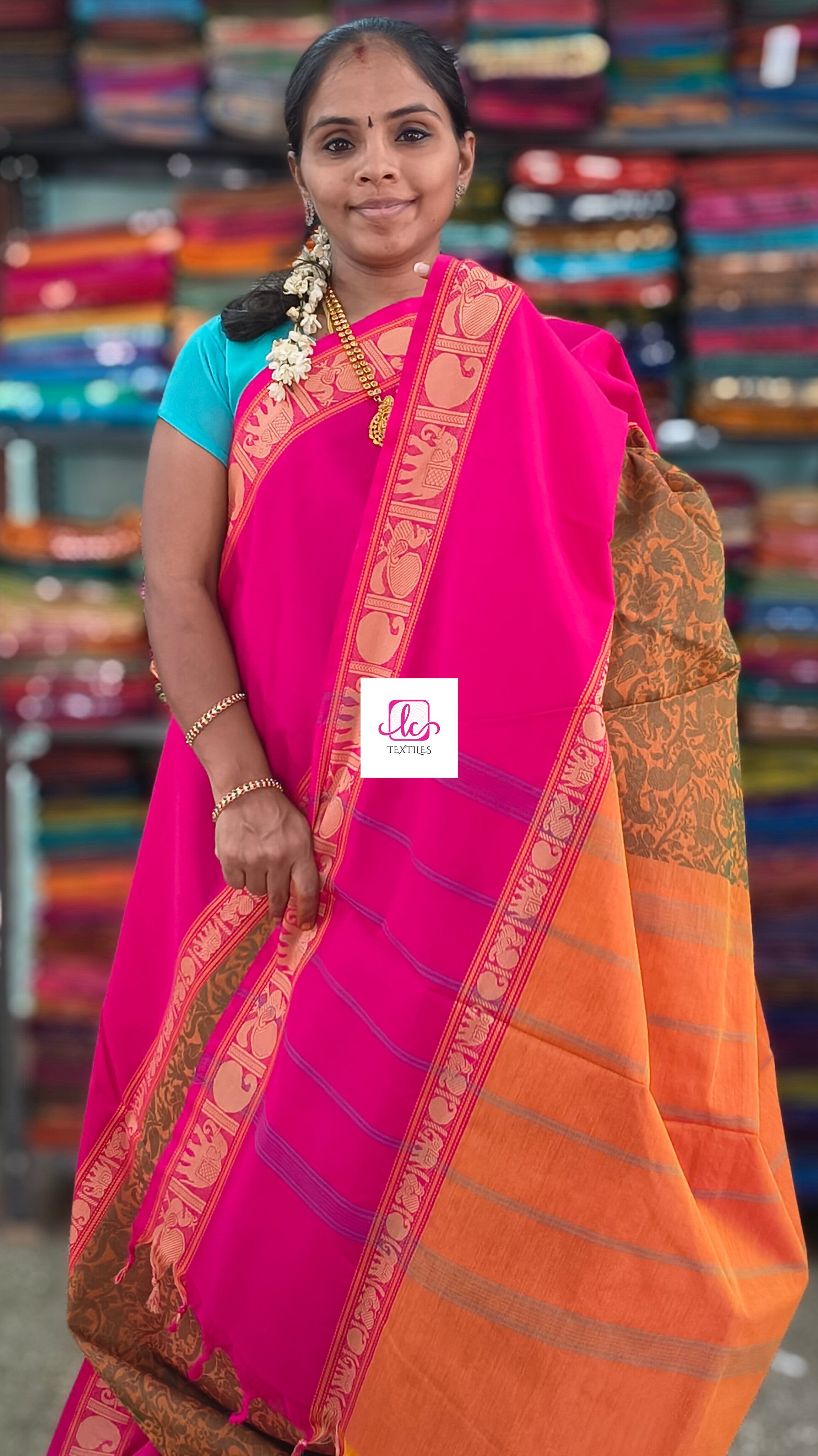 Kanchi Cotton - Festival Fusion -yellow mixed pink- KCVS239