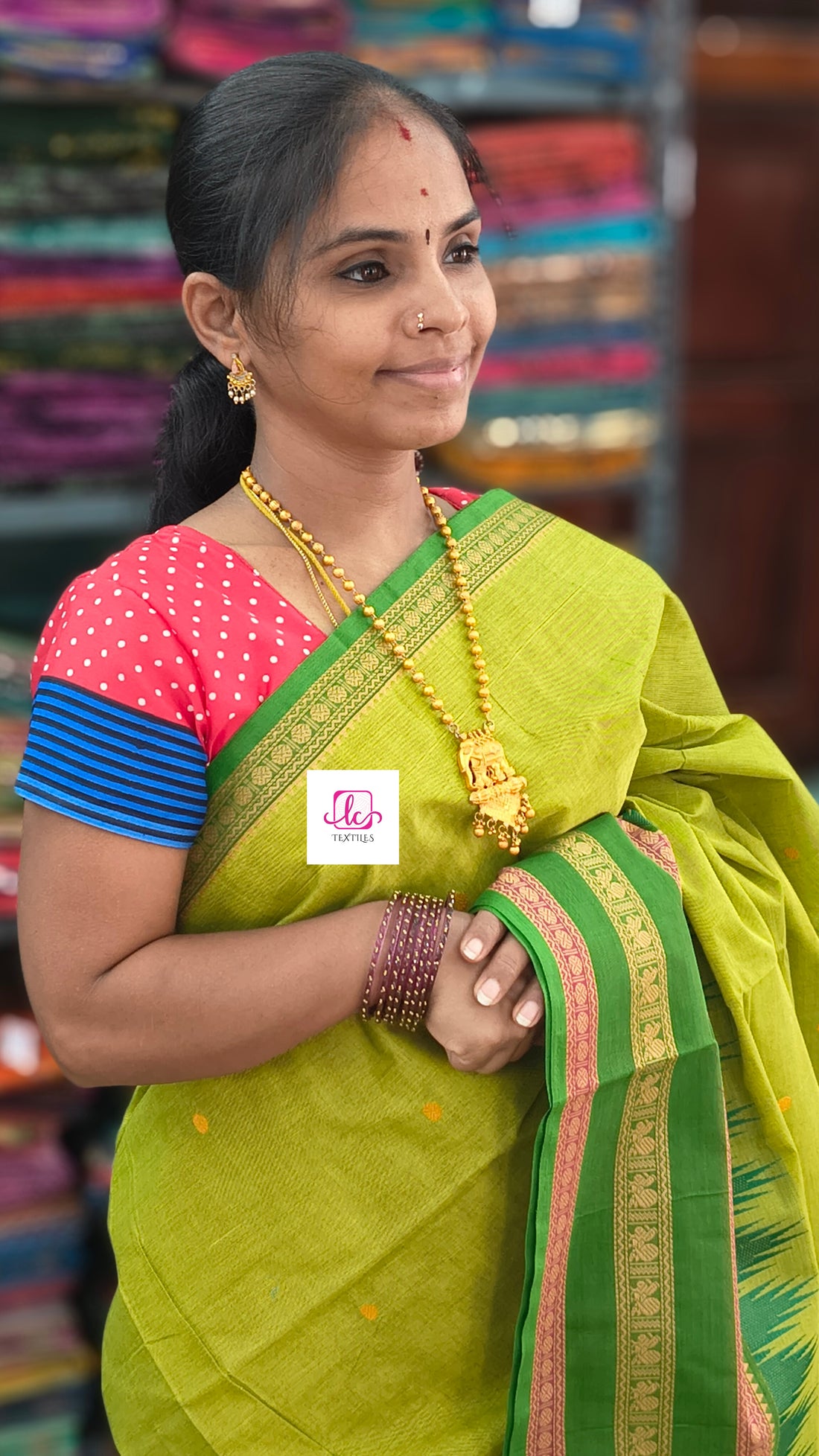 Chettinad Cotton - Office Wear -Lime green- CCOW83