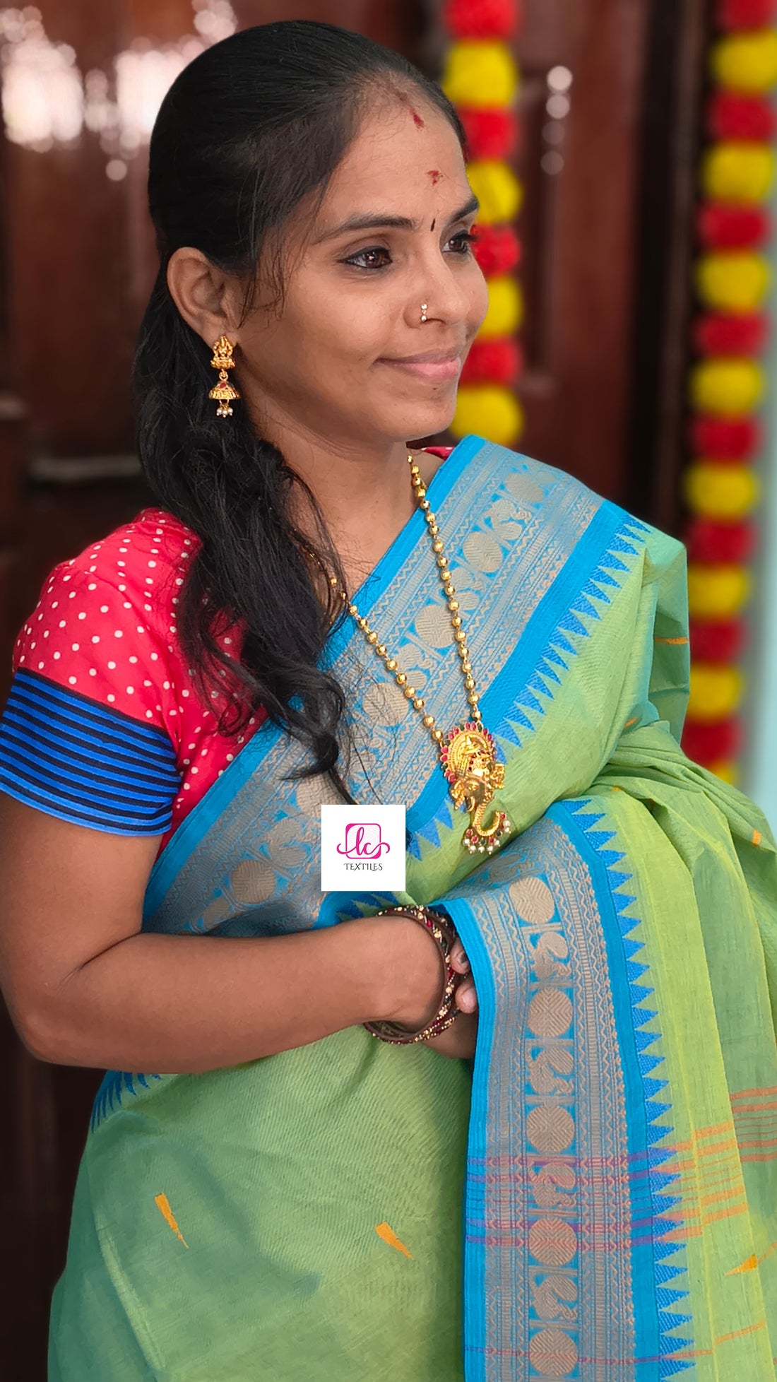 Chettinad Cotton - Office Wear -Aqua blue- CCOW93