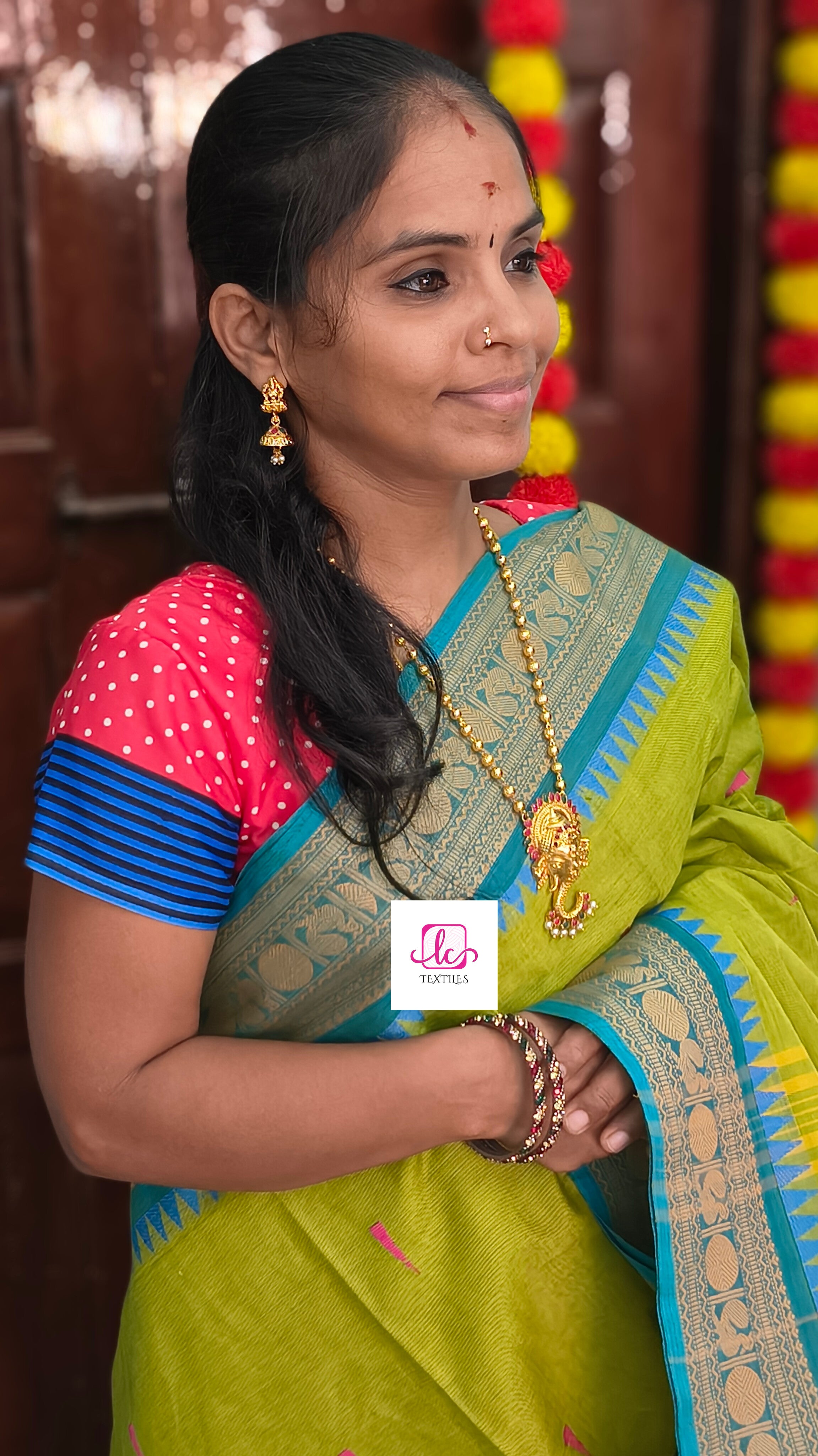 Chettinad Cotton - Office Wear -Parrot green- CCOW92